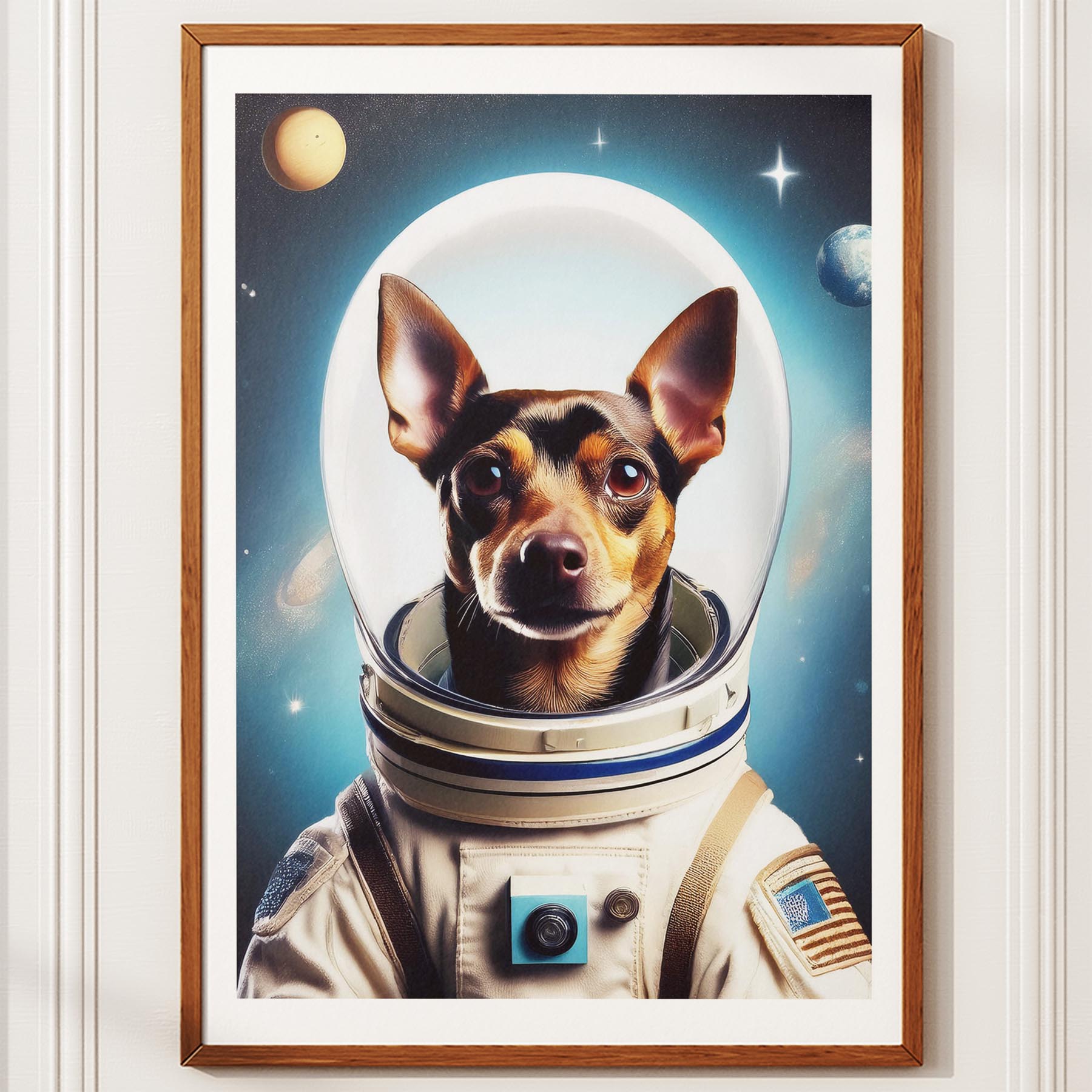 Miniature Pinscher Astronaut Dog Series image 10