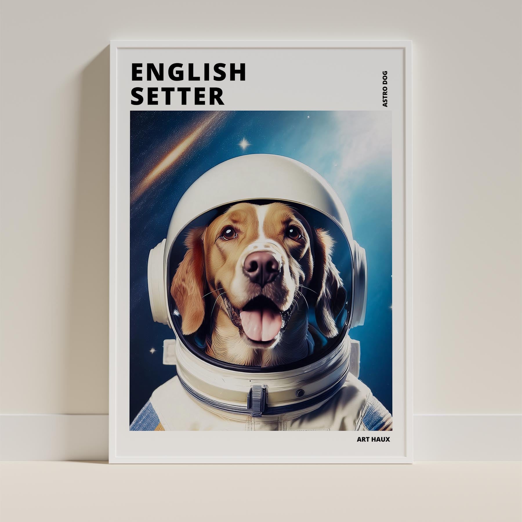 English Setter Astronaut Dog Series with Text Astro Dog image 9