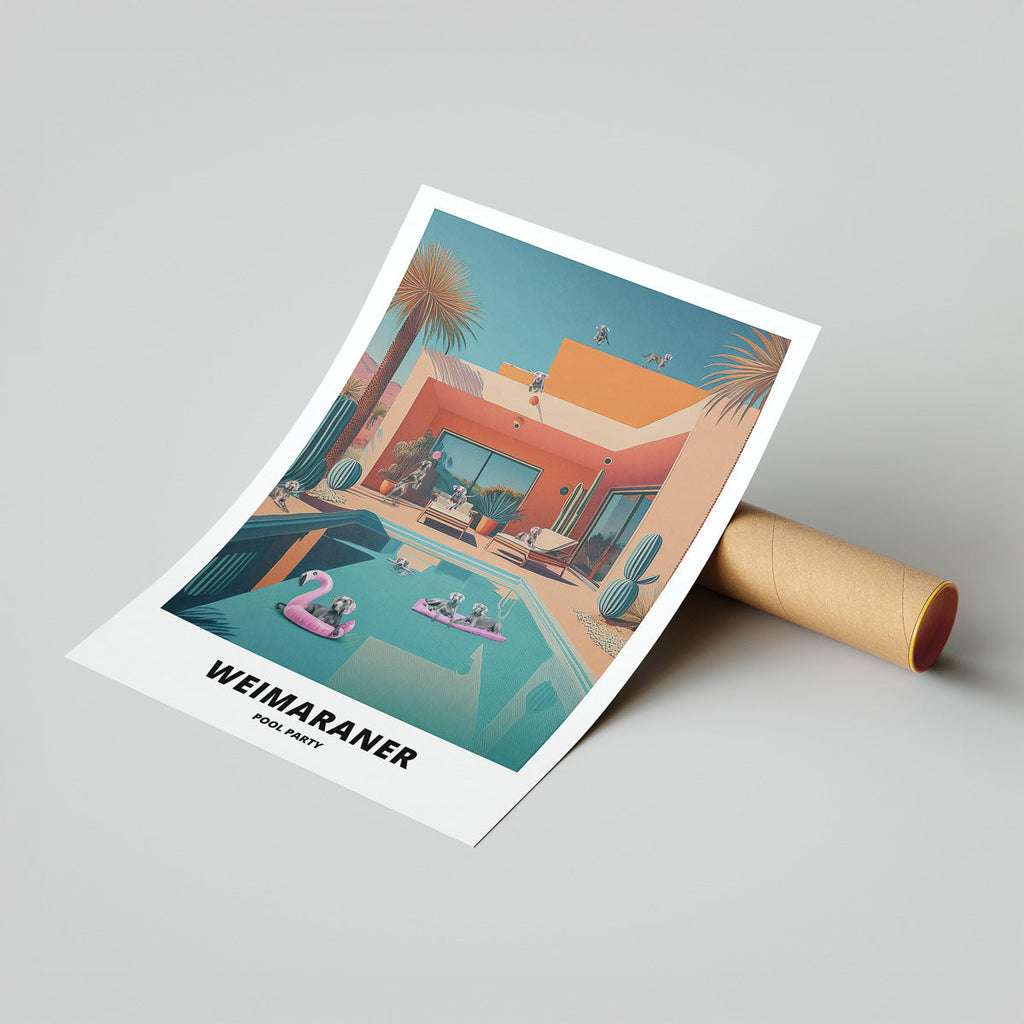 Weimaraner Pool Party image 7