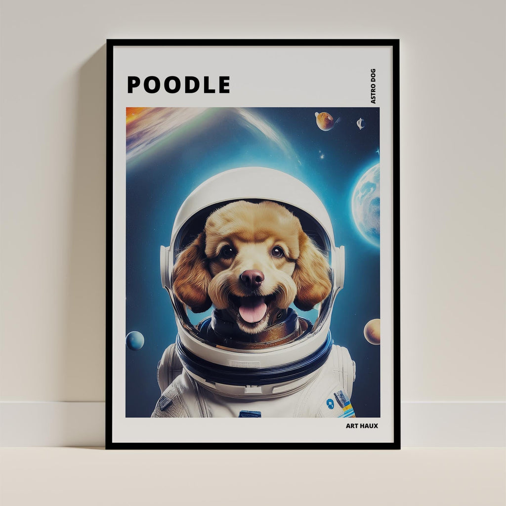 Poodle Astronaut Dog Series with Text Astro Dog image 0