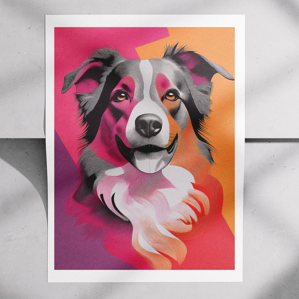 Border Collie Modern Pop Dog Series image 7