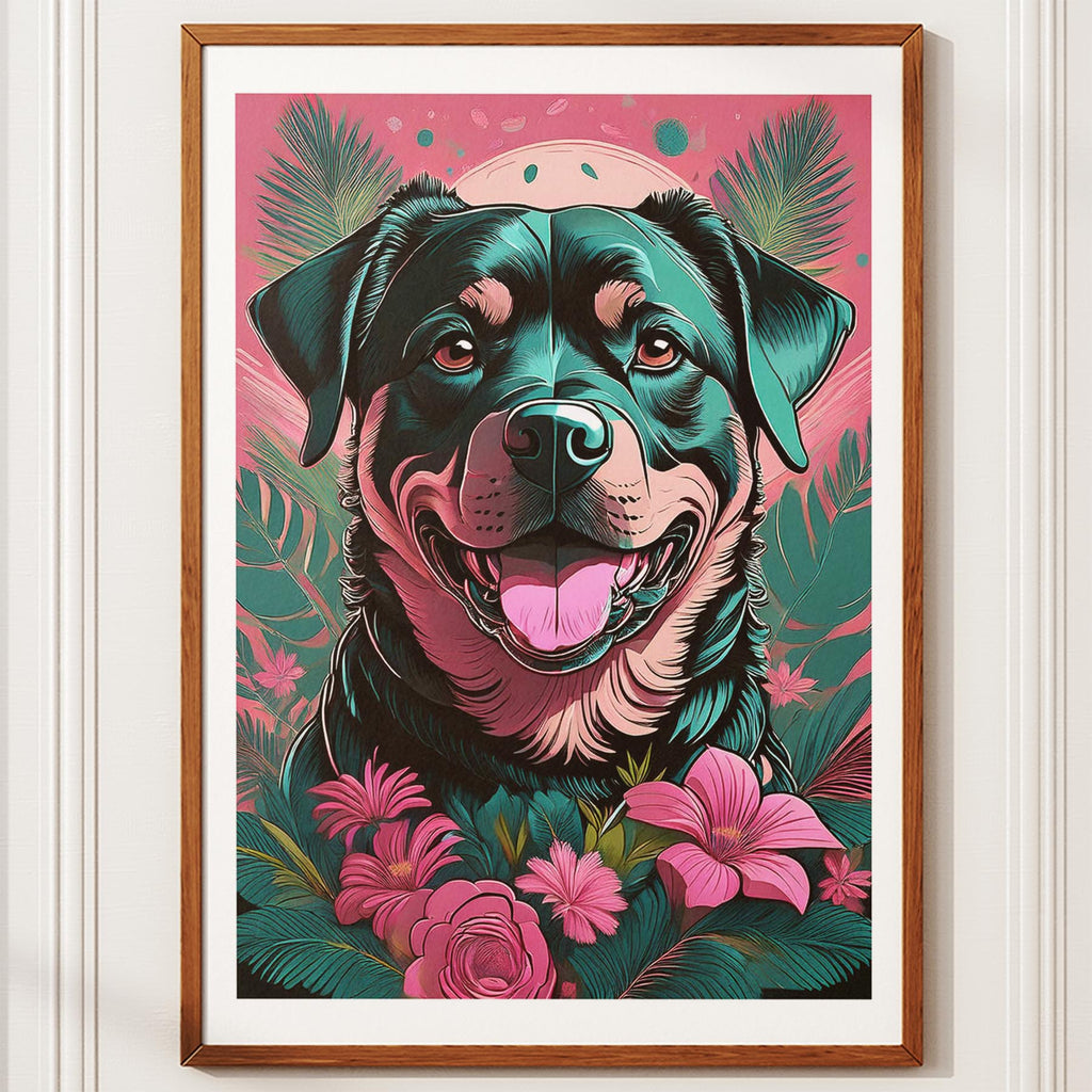 Rottweiler Flowery Dog image 10