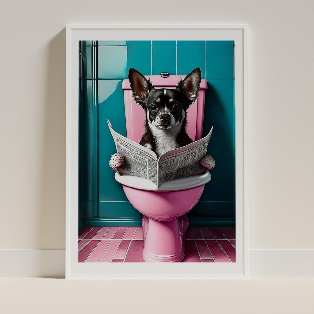 Chihuahua Toilet Dogs PInk and Turquise image 9
