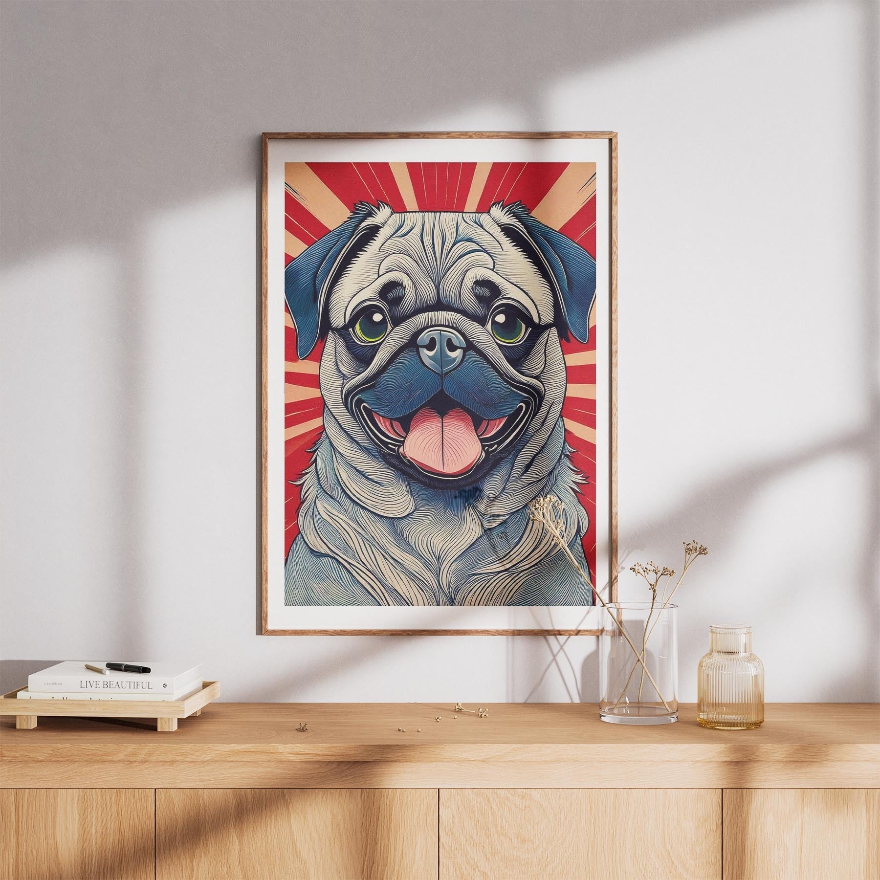 Pug Hokusai Japanese Inspired Dog Series 3 image 8