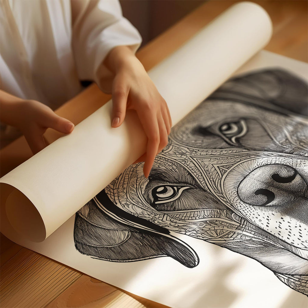 Mastiff Mandala Black and White Dog Series image 1