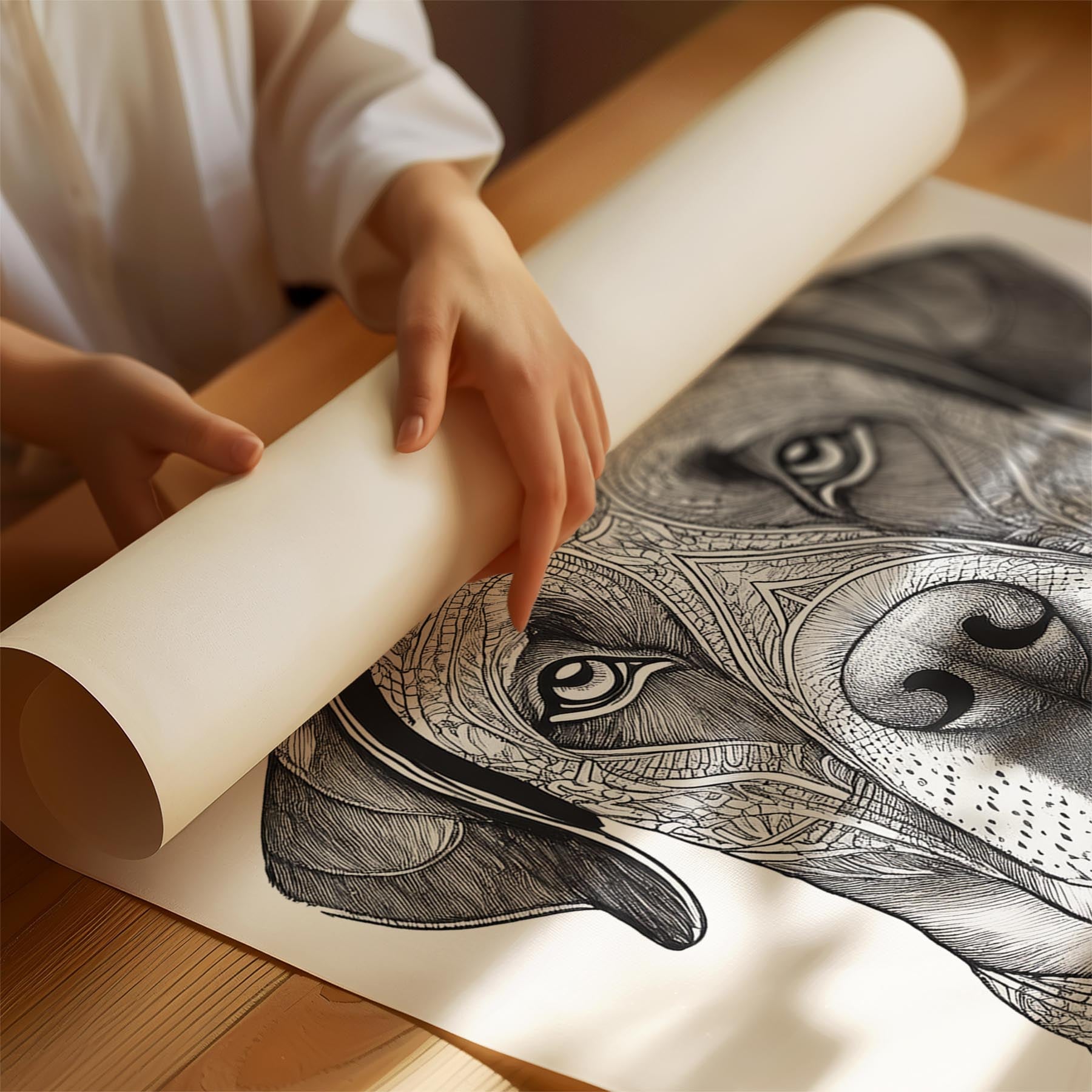 Mastiff Mandala Black and White Dog Series image 1