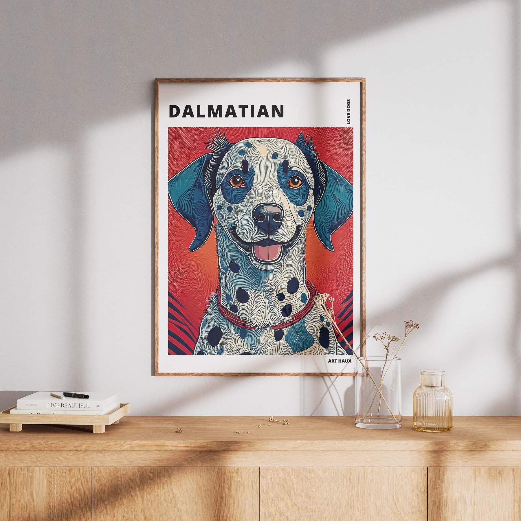Dalmatian Hokusai Japanese Inspired Dog Series with Text image 7