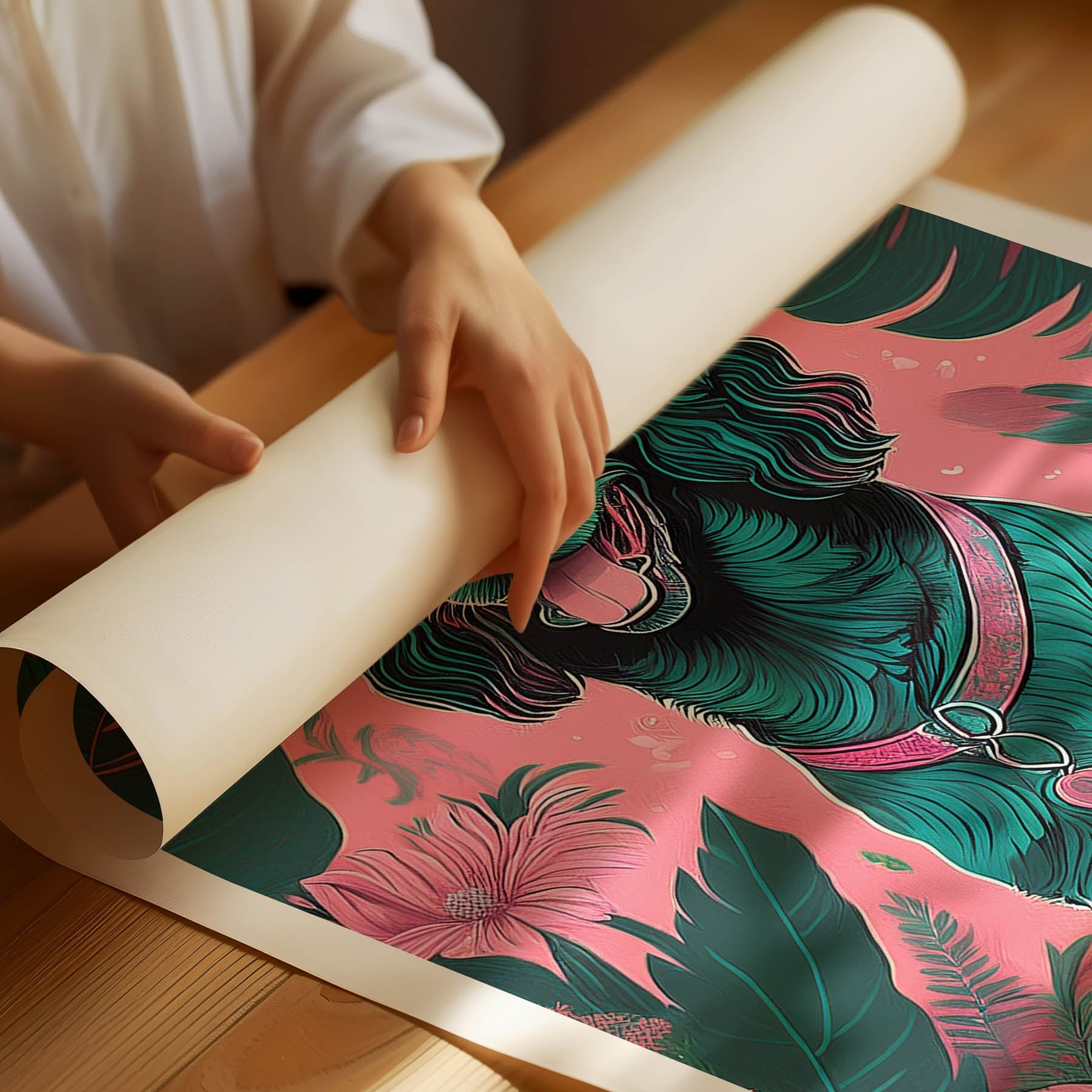 Irish Setter Flowery Dog image 1