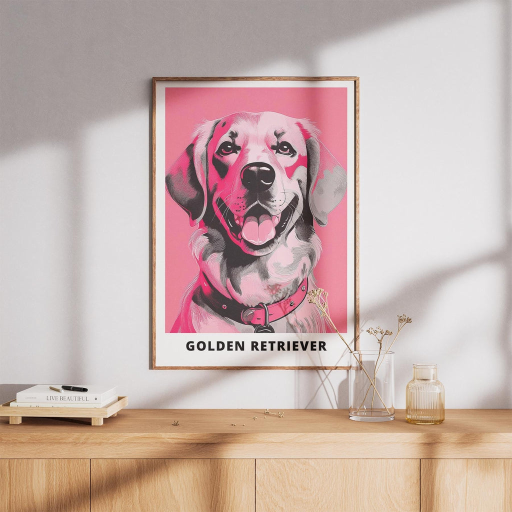 Golden Retriever Pink and Black Dog Series 1 image 8