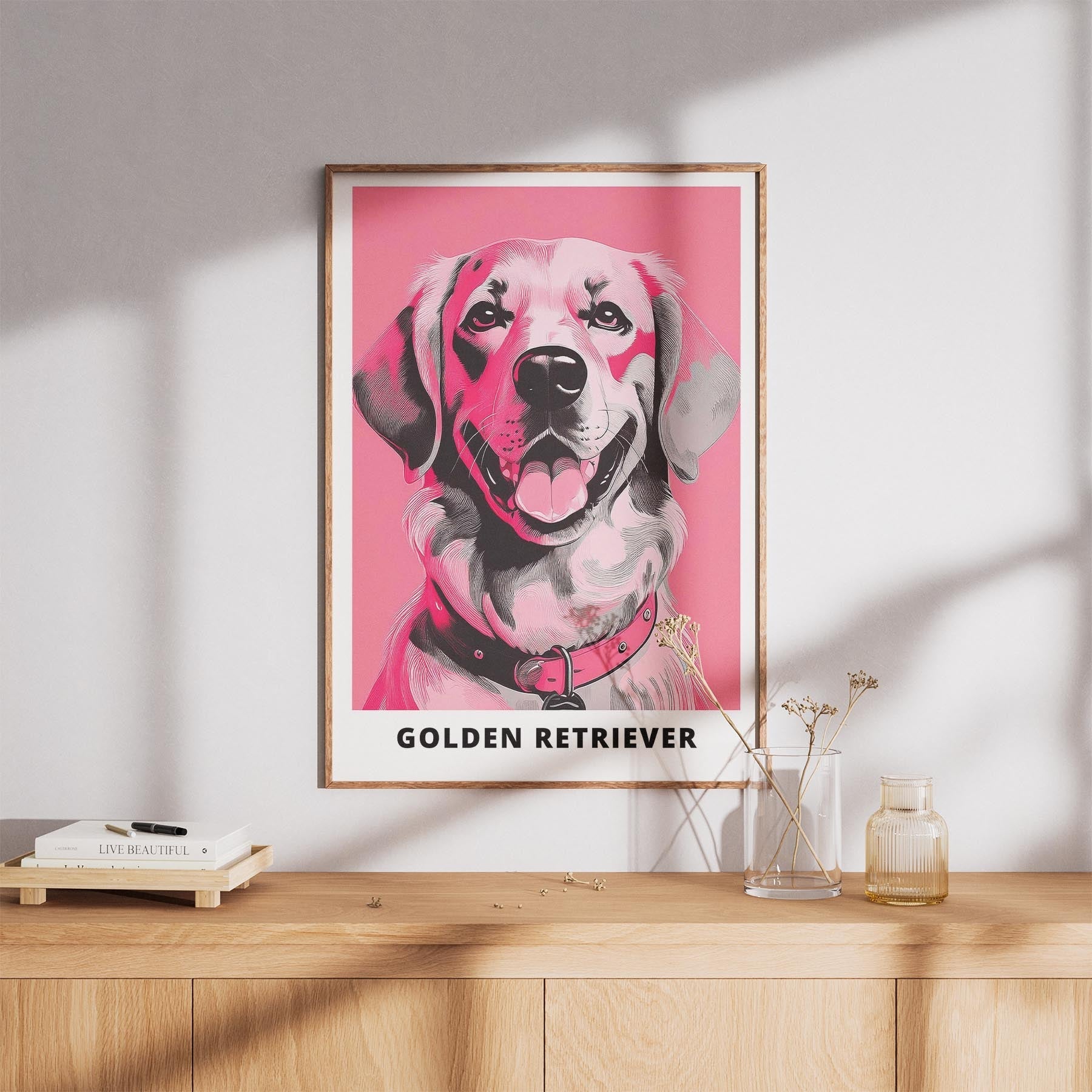 Golden Retriever Pink and Black Dog Series 1 image 8