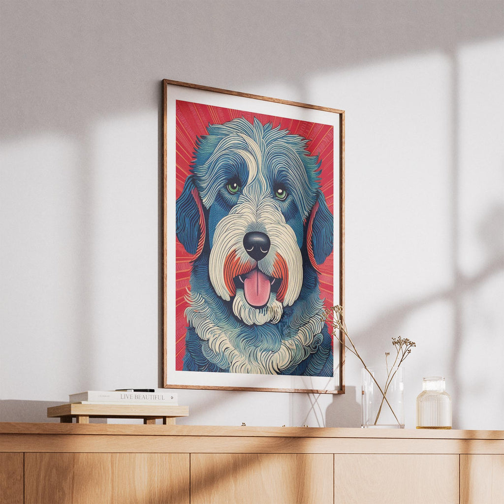 Old English Sheepdog Hokusai Japanese Inspired Dog Series 2 image 5