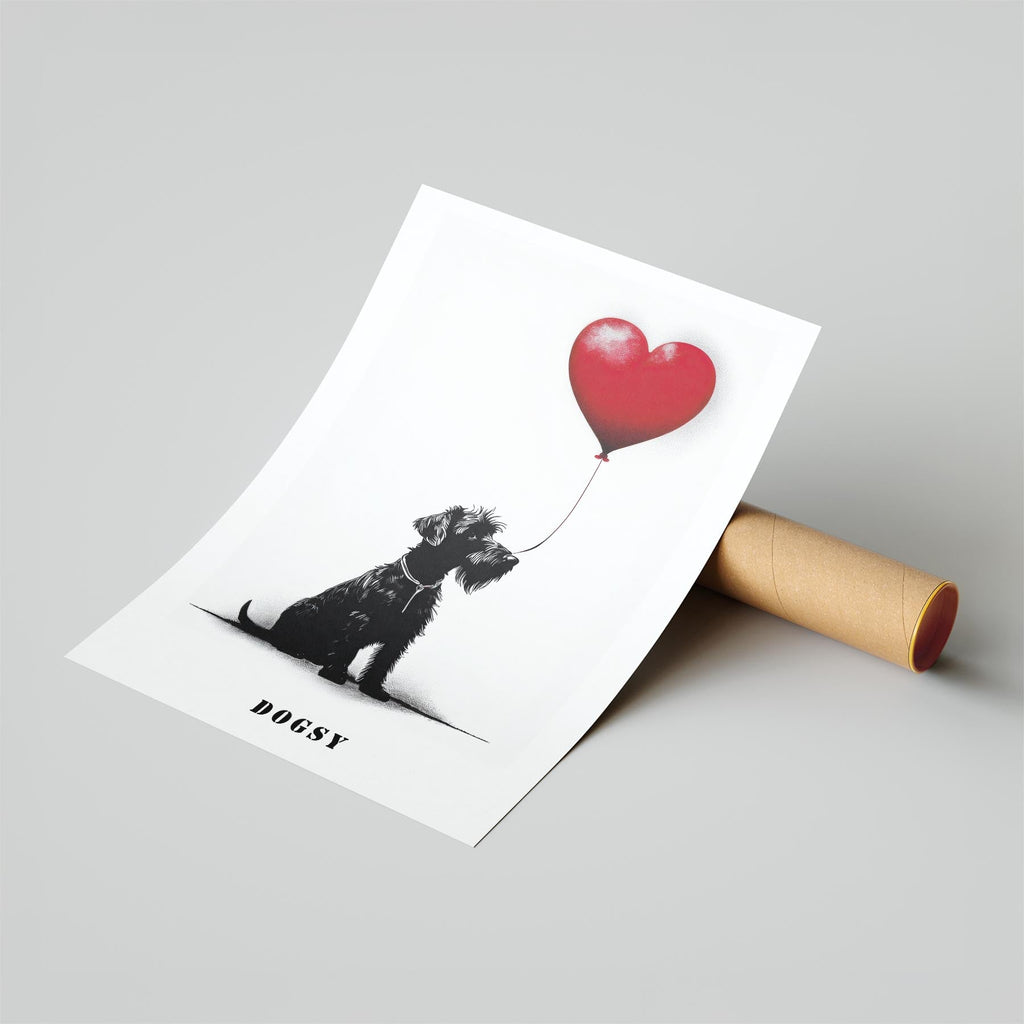 Irish Terrier DOGSY Series inspired by the Art of Banksy with text Dogsy image 6