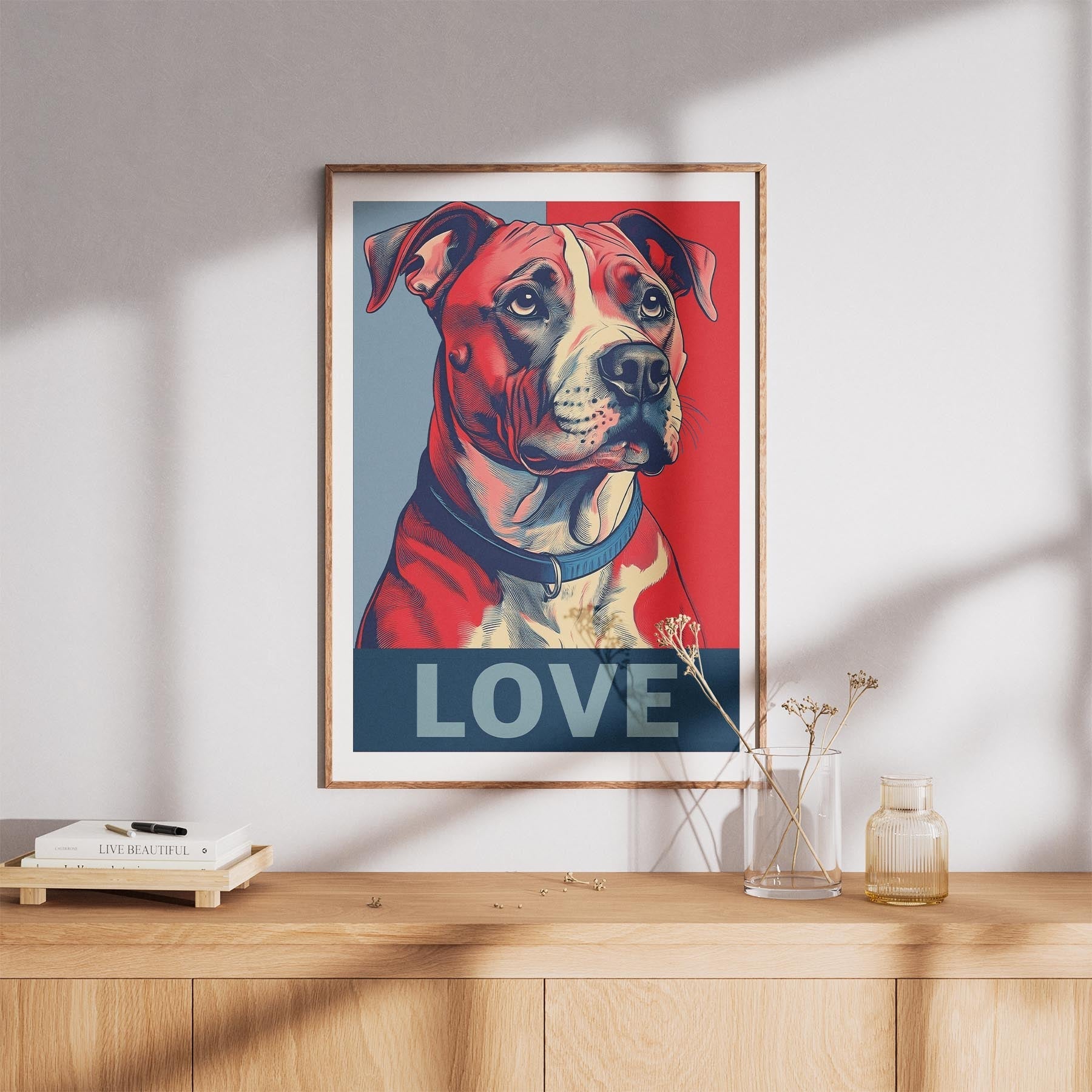 American Staffordshire Terrier LOVE Series Inspired by the Obama Poster image 8
