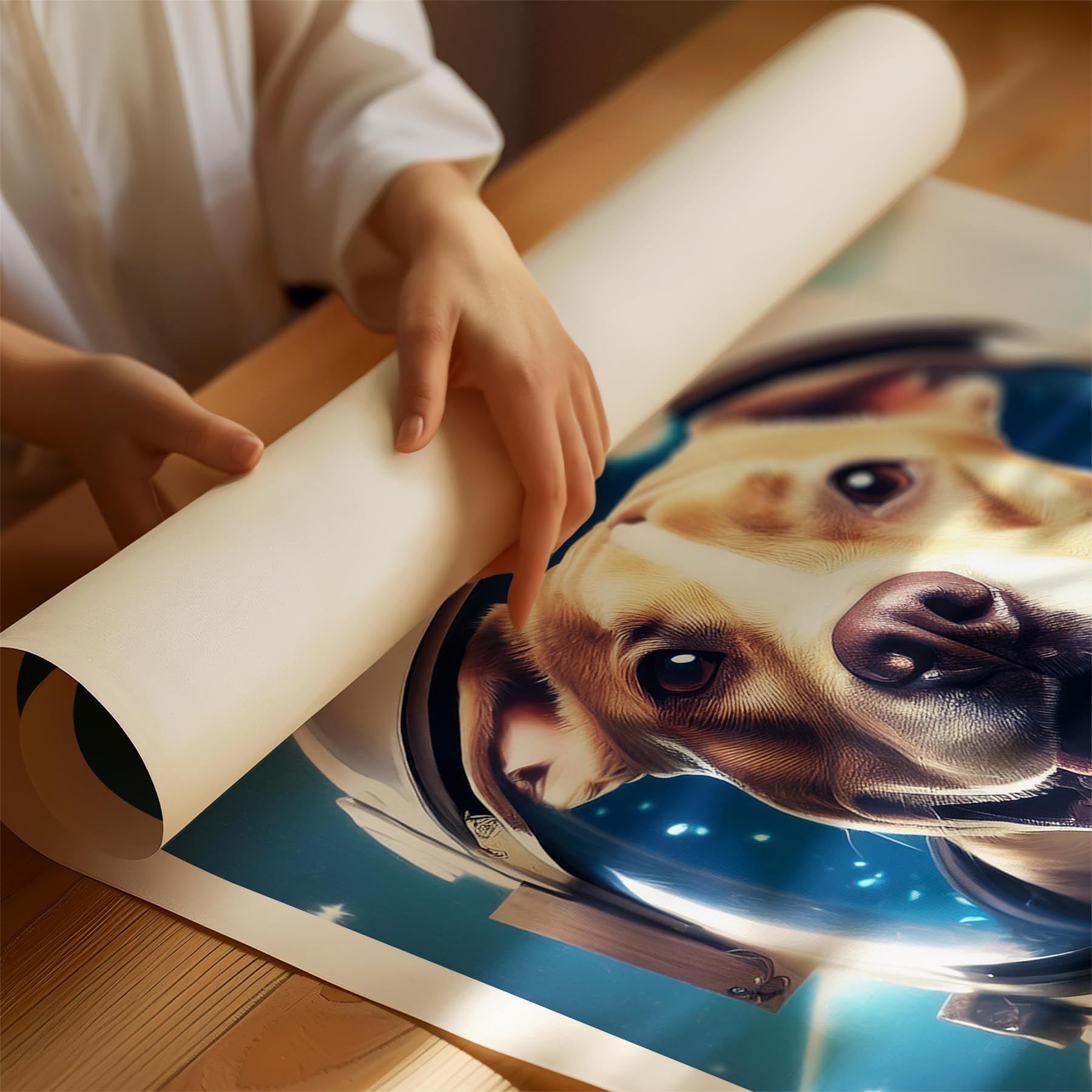 American Staffordshire Terrier Astronaut Dog Series image 1