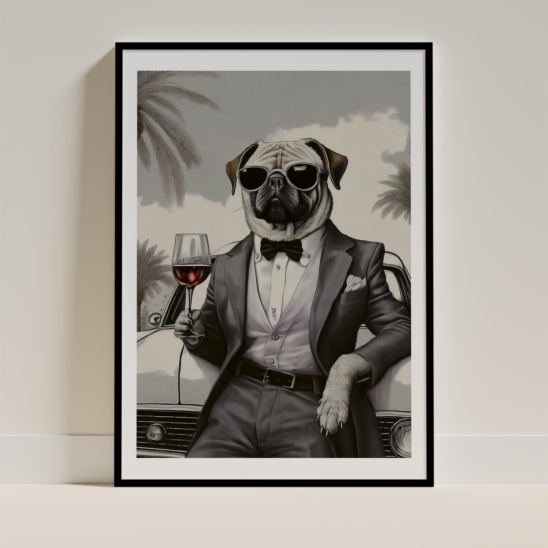 Pug Dog Art Print Unframed Vol 1 | 11 Unique Designs | Wall Art Gift for Dog Lovers - Image 6 | Dogsy & Co