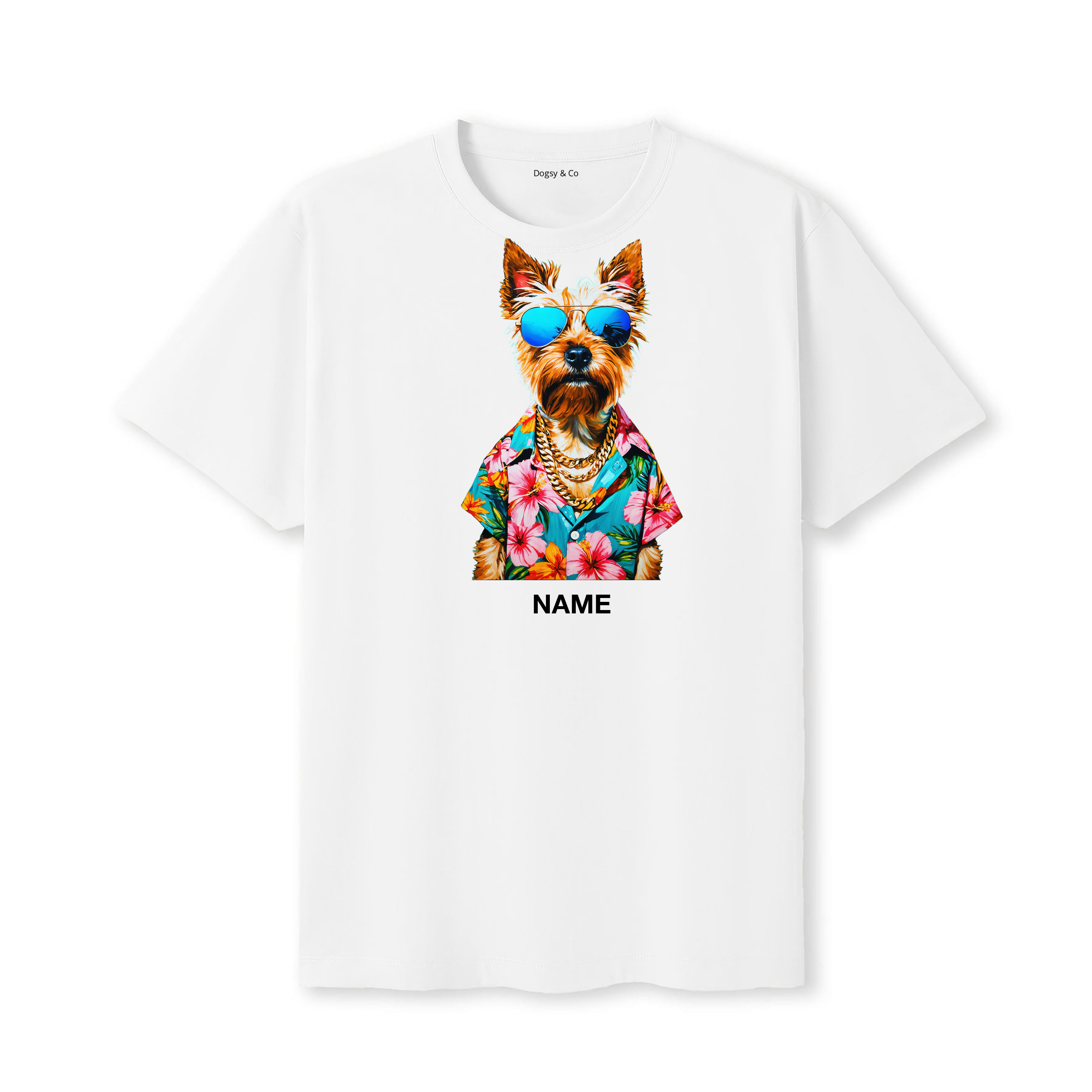 Cairn Terrier Hawaii Dog Custom T-Shirt - White