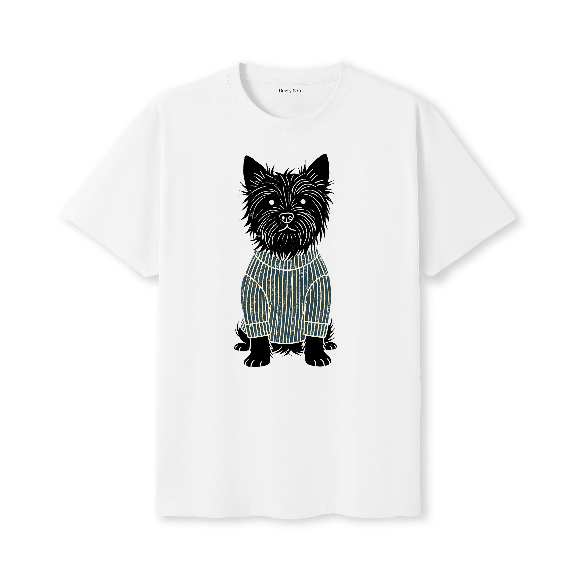 Cairn Terrier Jumper Dog T-Shirt - White