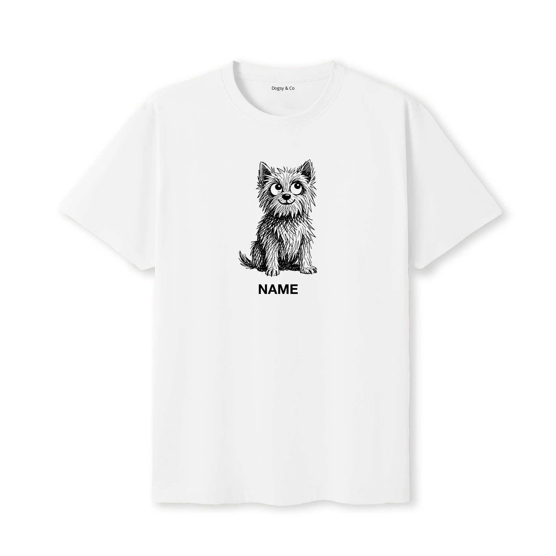 Cairn Terrier Scraggy Dog Custom - White