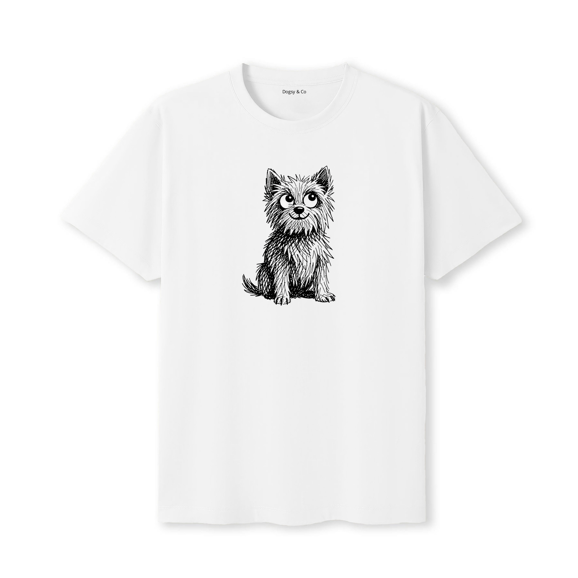 Cairn Terrier Scraggy Dog T-Shirt - White