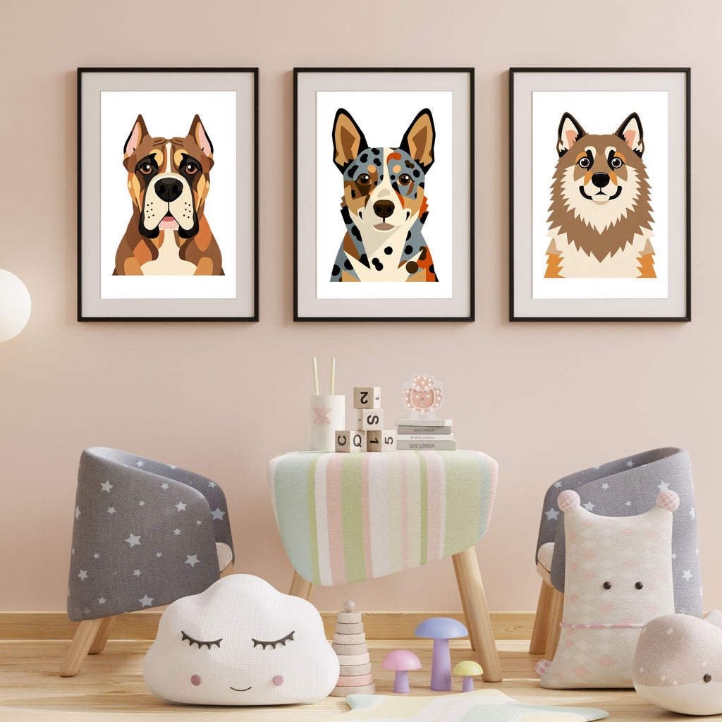Bold Block Art Print - Framed Nursery Mockup