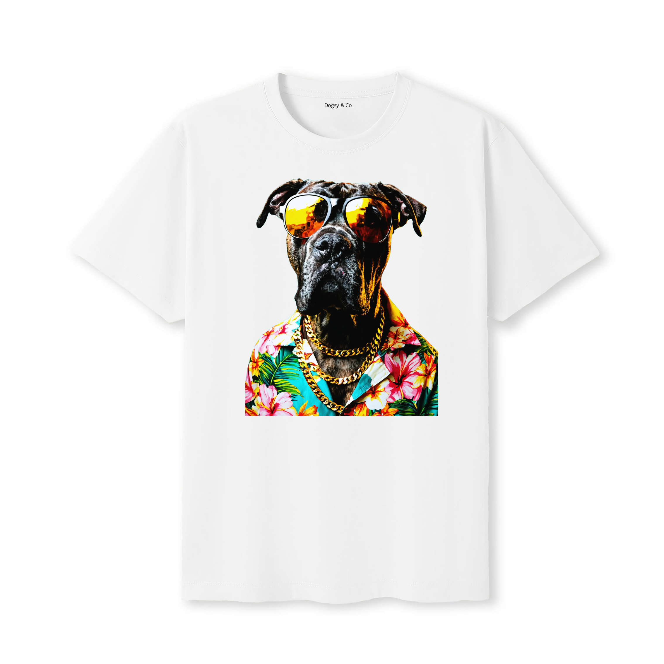 Cane Corso Hawaii Dog T-Shirt - White