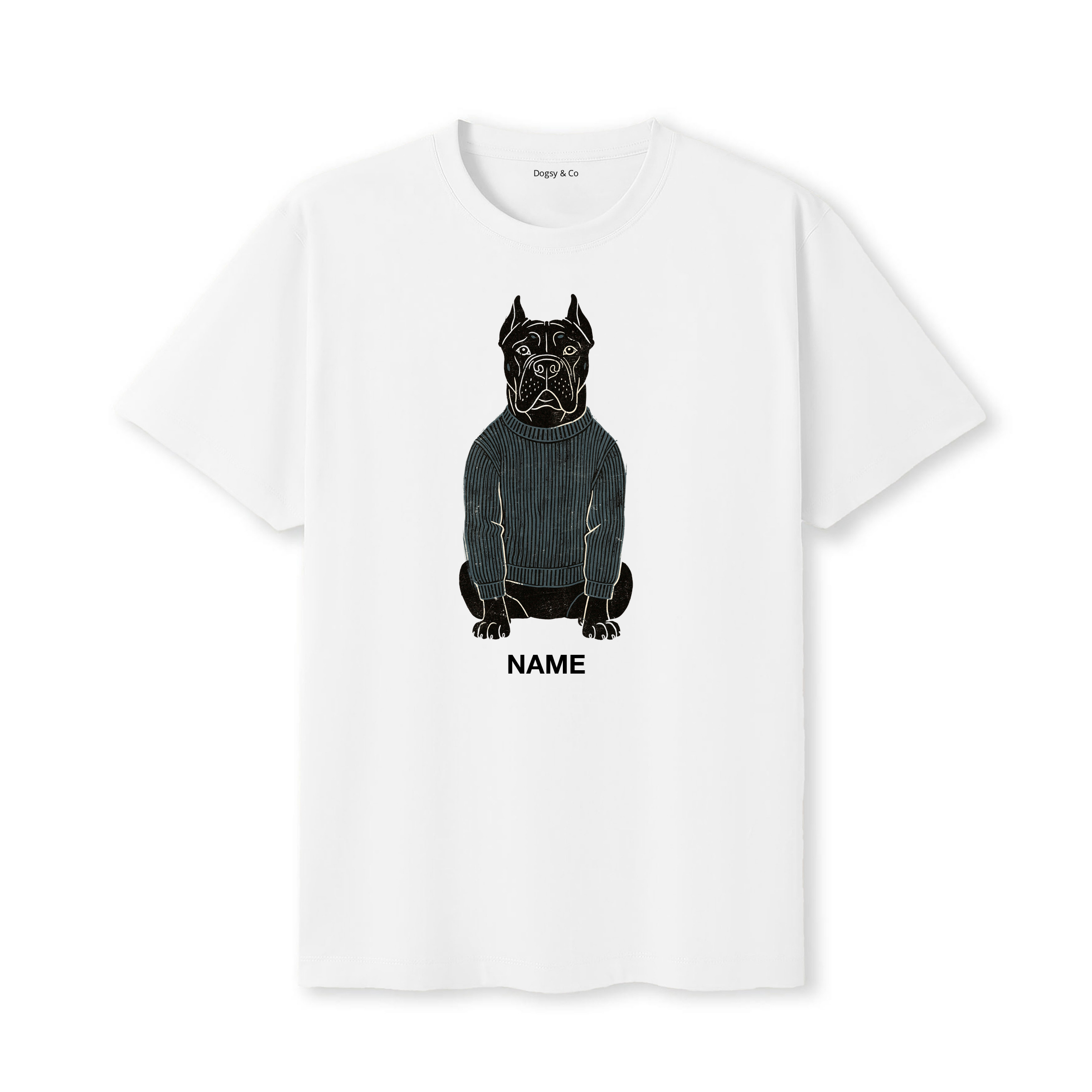 Cane Corso Jumper Dog Custom T-Shirt - White
