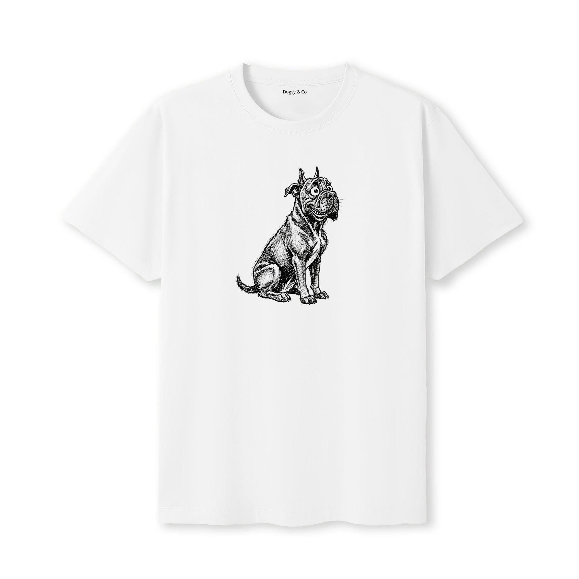 Cane Corso Scraggy Dog T-Shirt - White