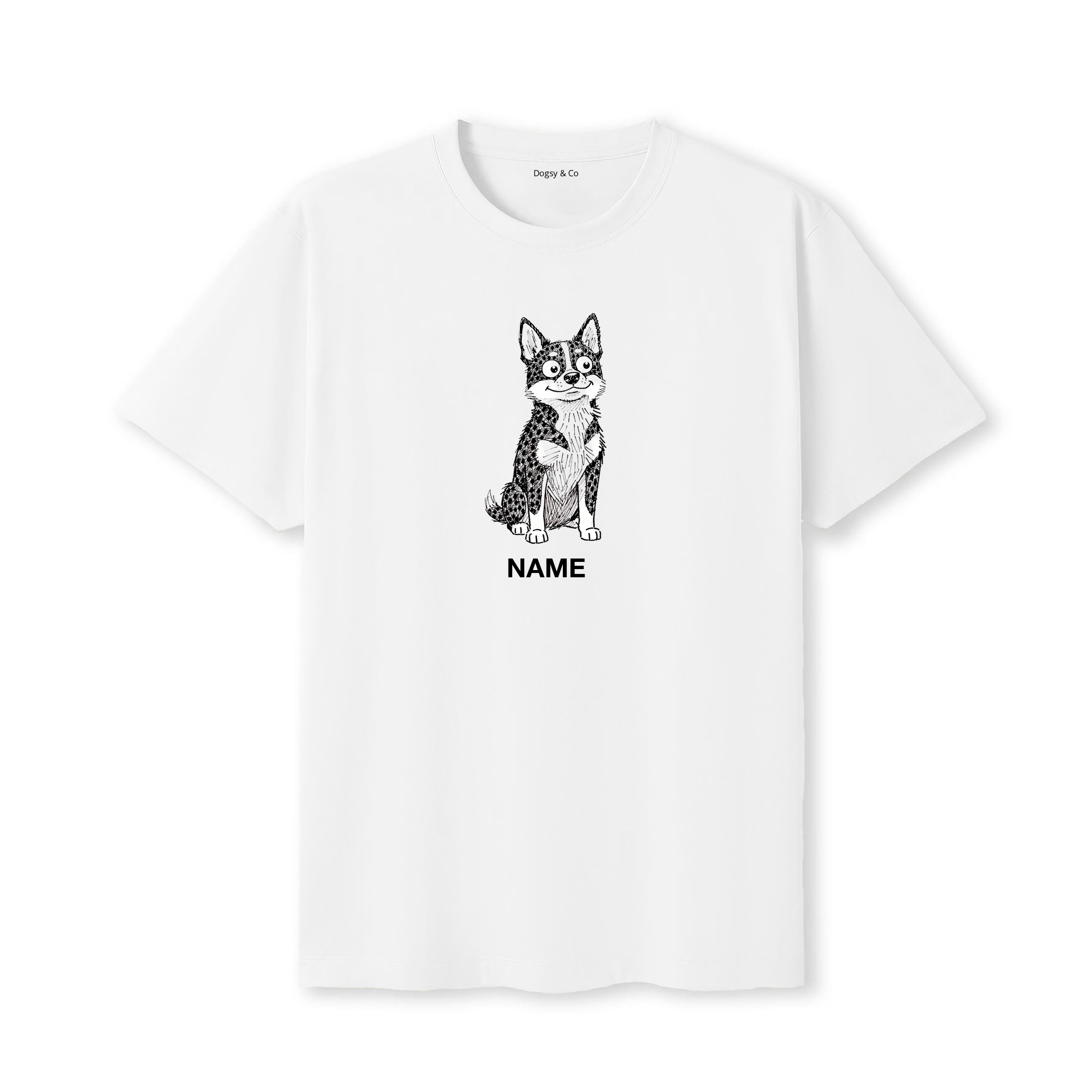 Cattle Dog Scraggy Dog Custom - White