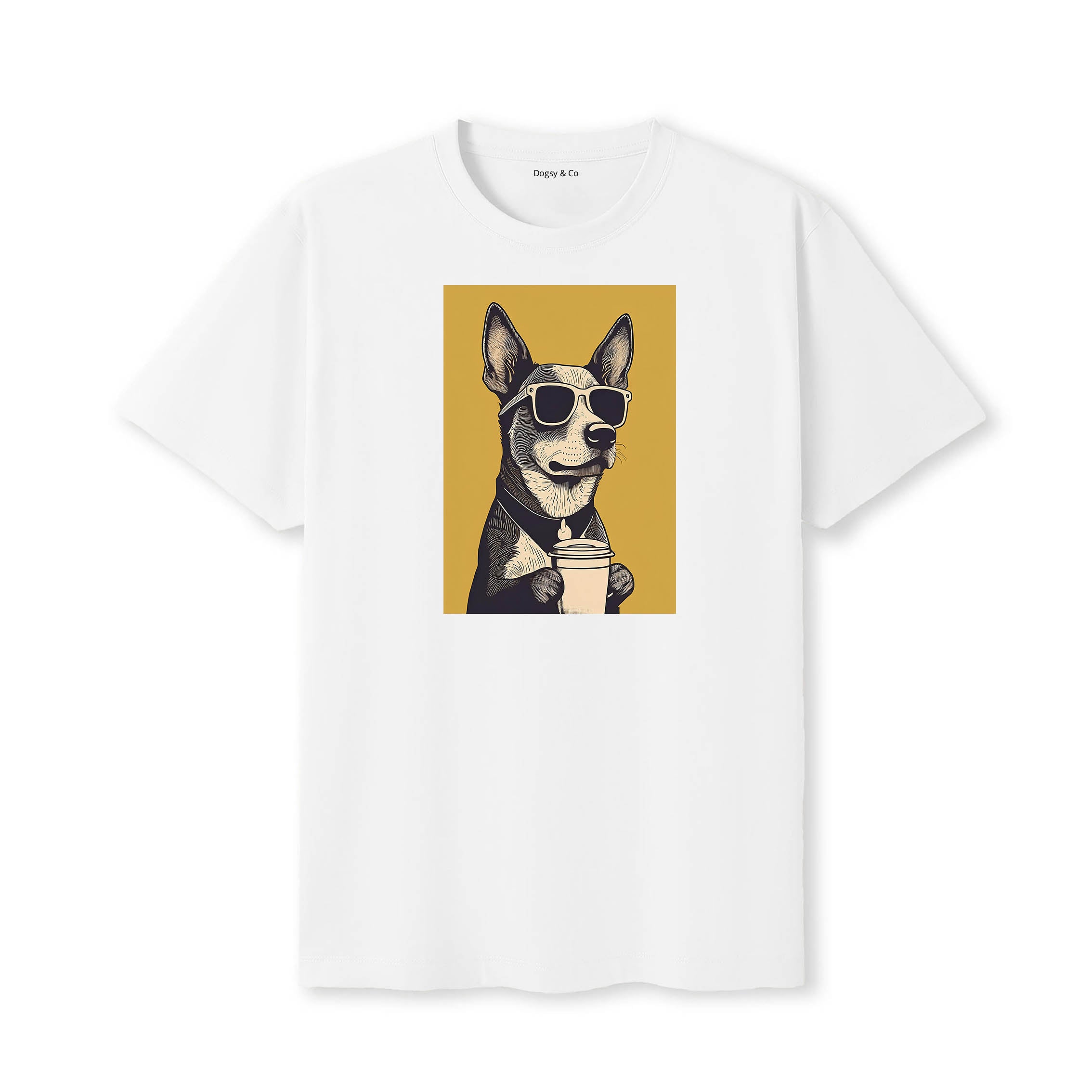 Cattle Dog Coffee Dog T-Shirt White