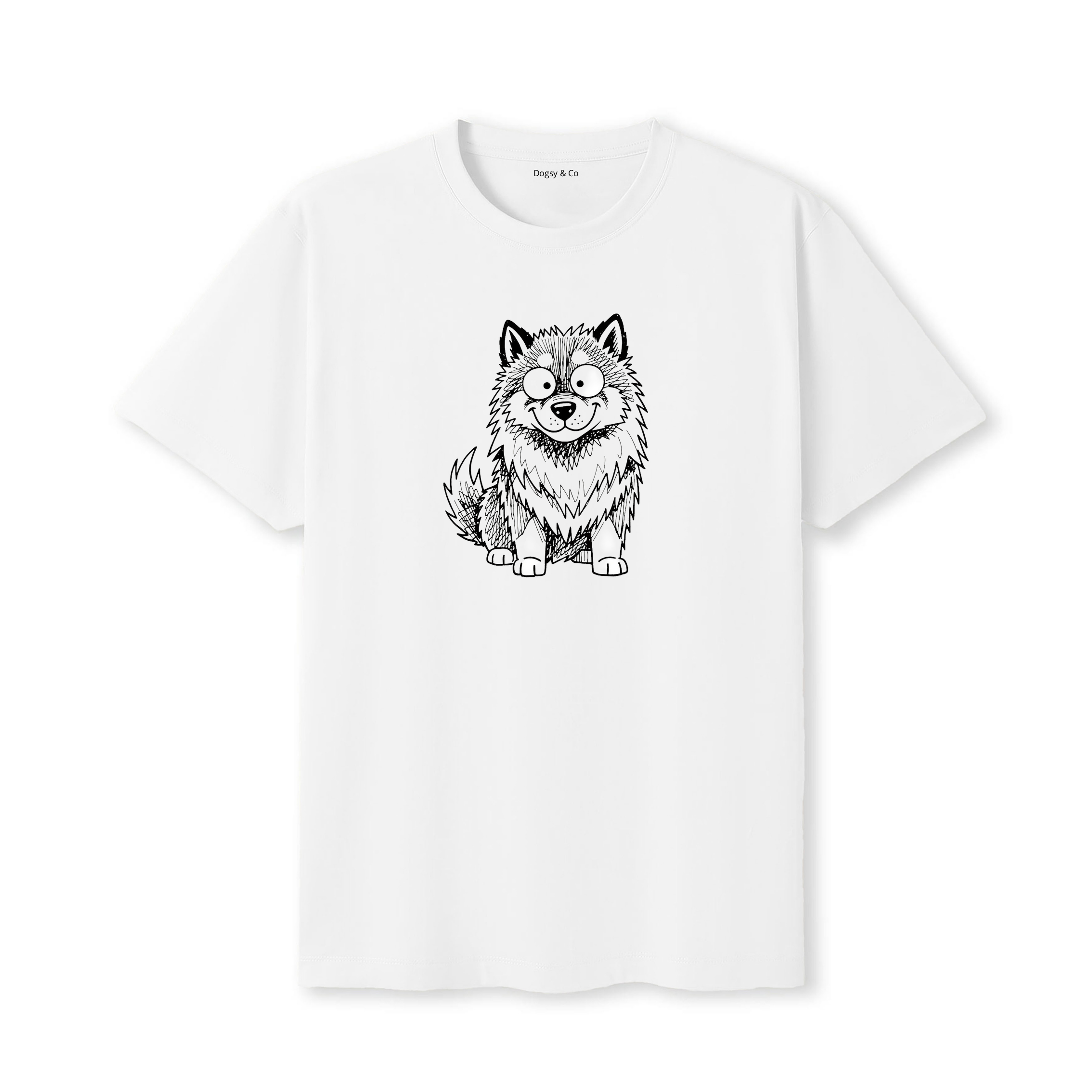 Caucasian Scraggy Dog T-Shirt - White