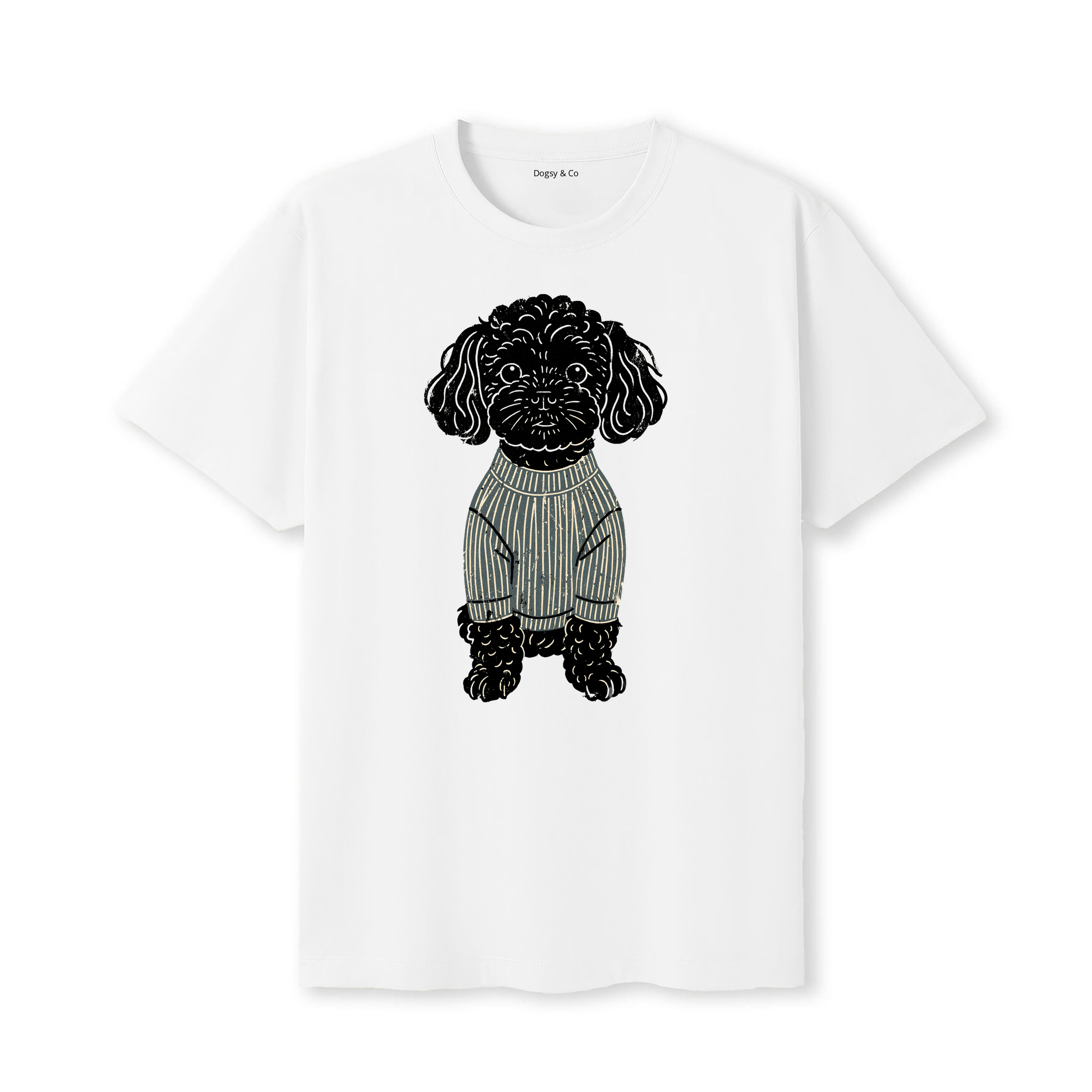 Cavoodle Jumper Dog T-Shirt - White