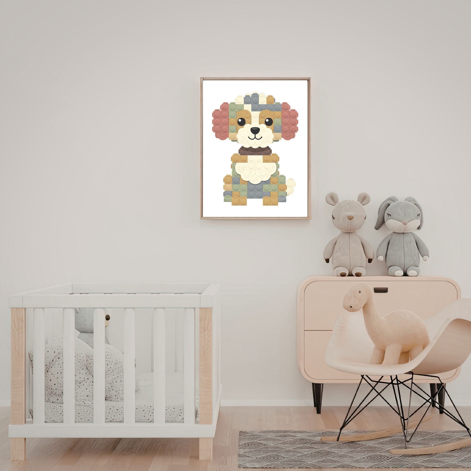 Cavoodle Lego Dog - White