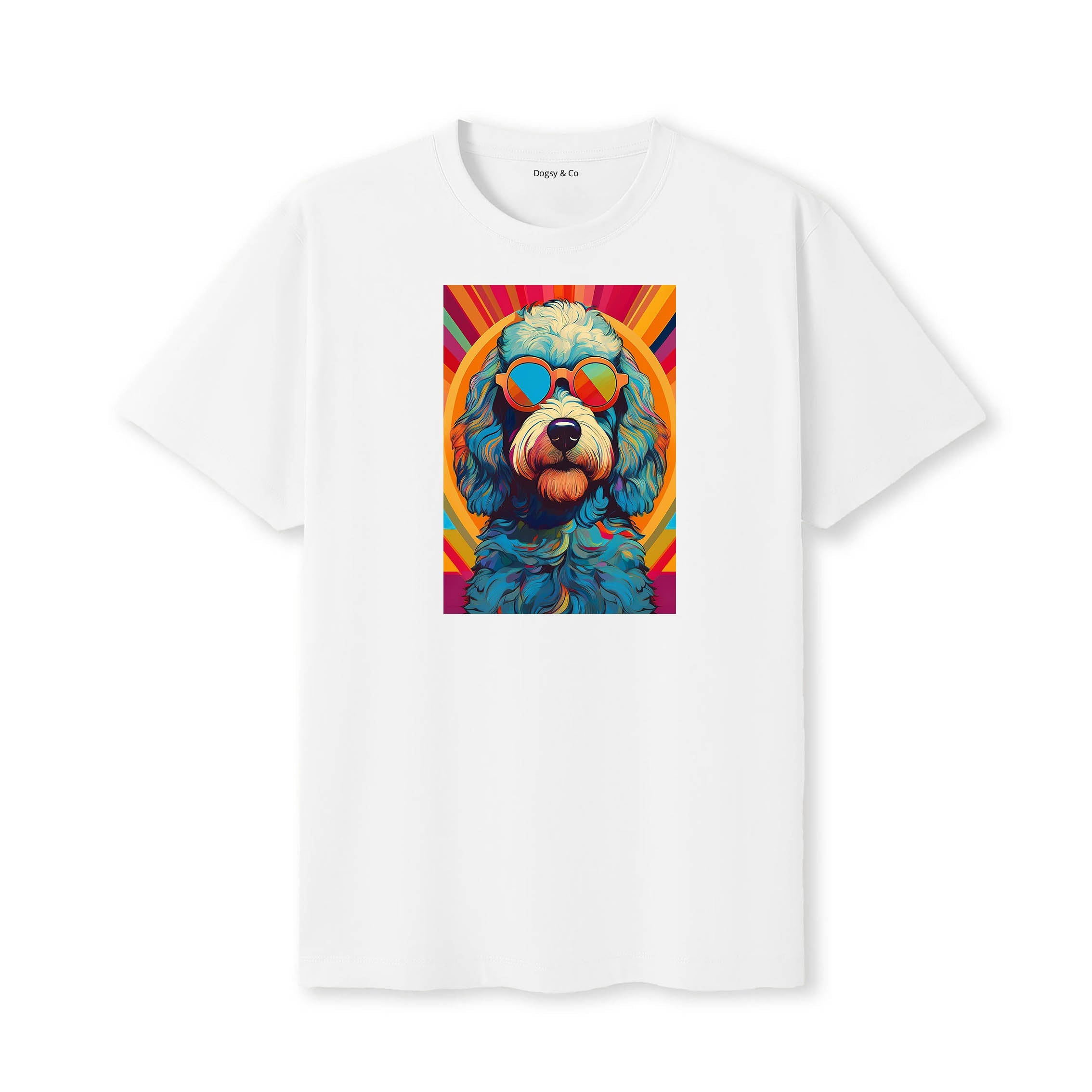 Cavoodle Sunnies Dog T-Shirt White