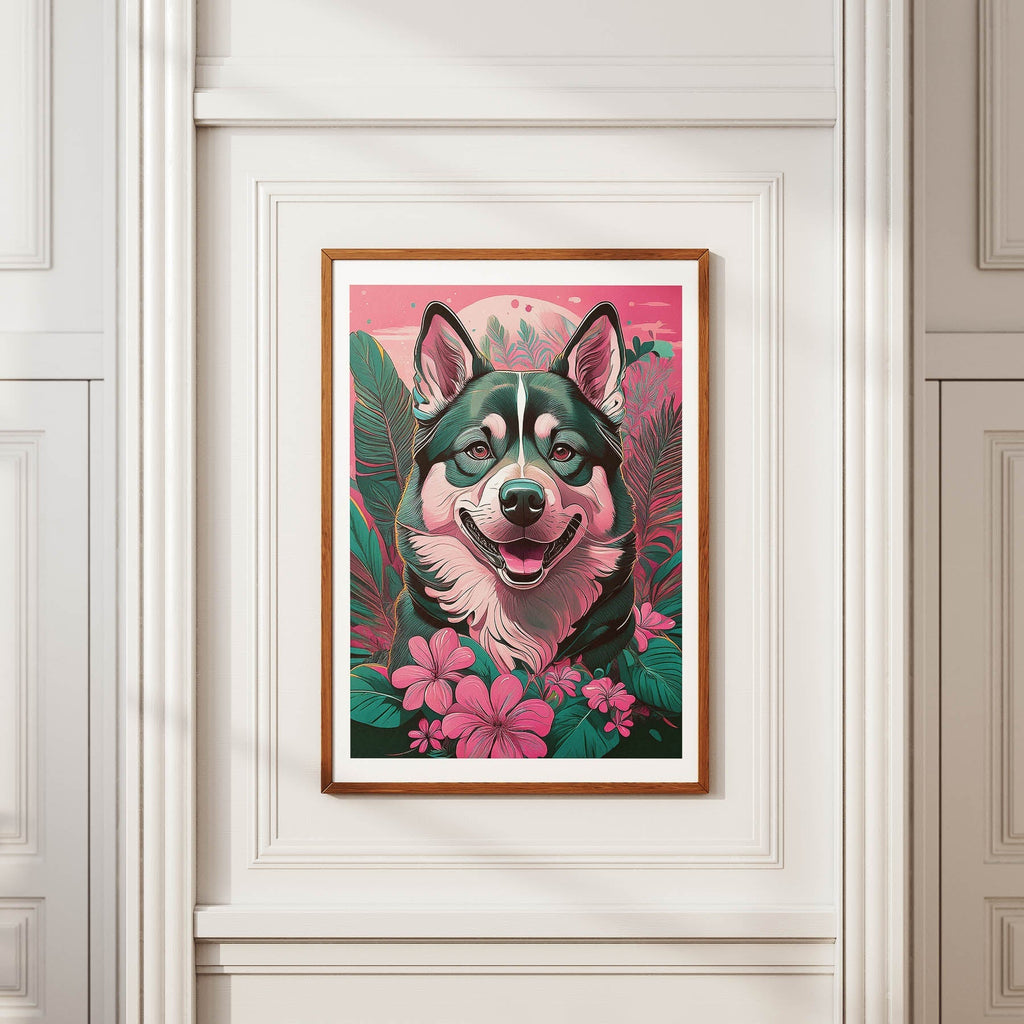 Siberian Husky Flowery Dog image 3