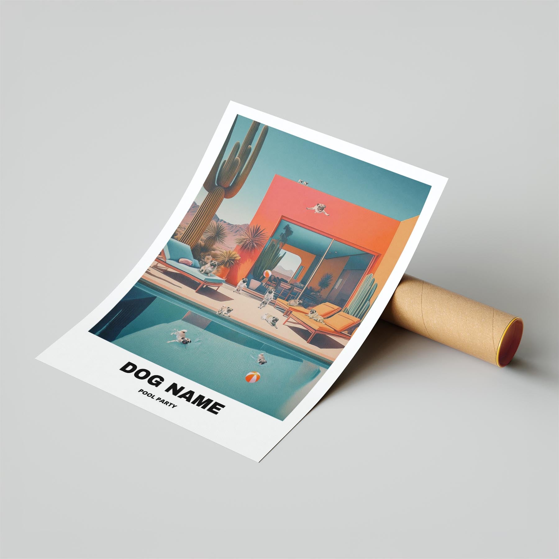 Pug Custom Pool Party WITH TEXT image 6