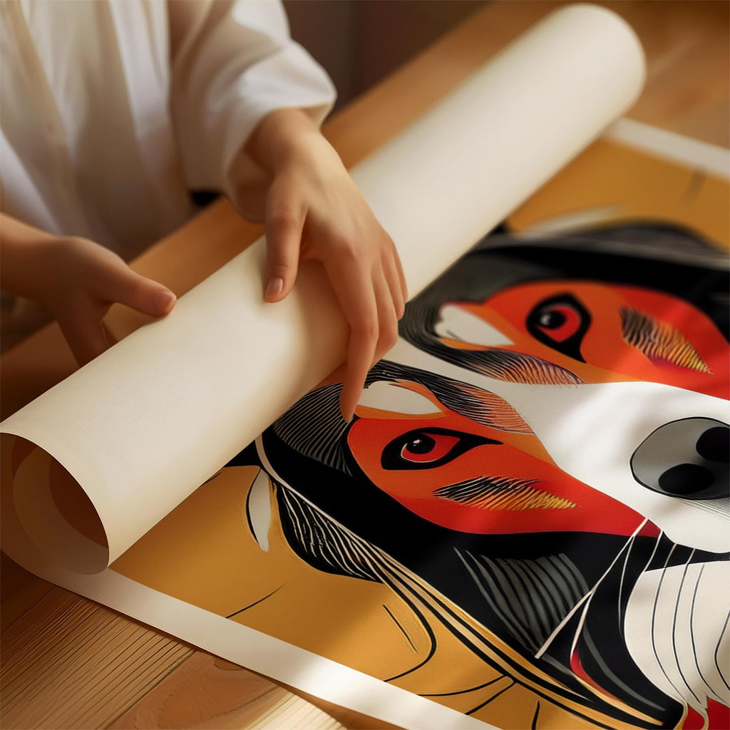 Rough Smooth Collie Geometric Orange Series image 1