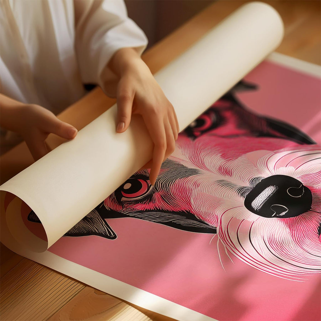 Fox Terrier Pink and Black Dog Series 1 image 1