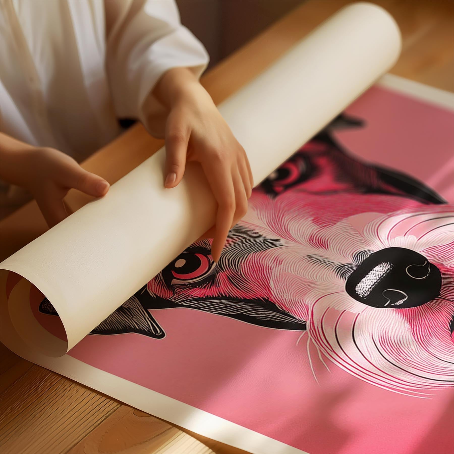 Fox Terrier Pink and Black Dog Series 1 image 1