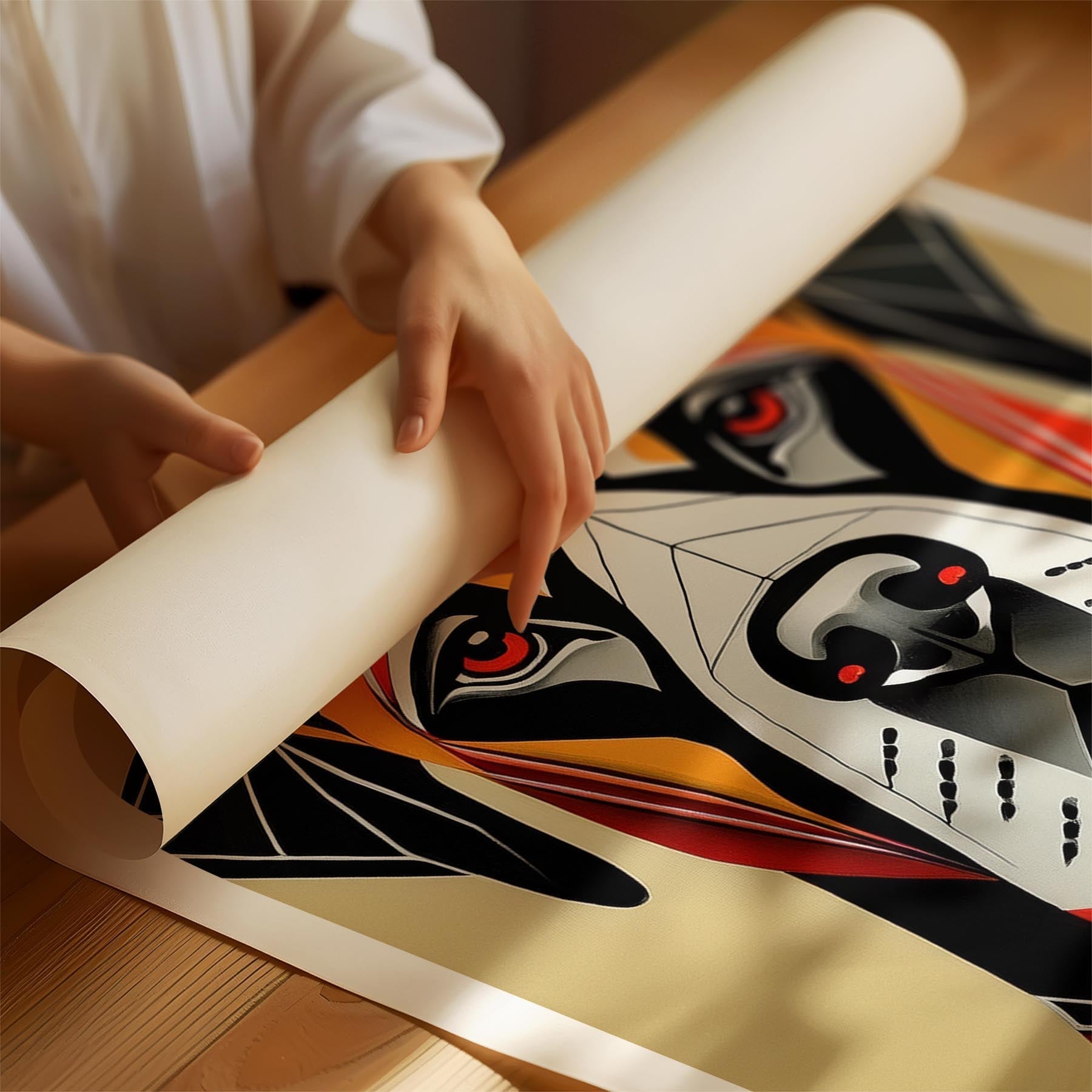 Dogue de Bordeaux Geometric Orange Series image 1