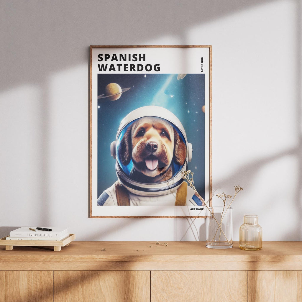 Spanish Water Dog Astronaut Dog Series with Text Astro Dog image 8