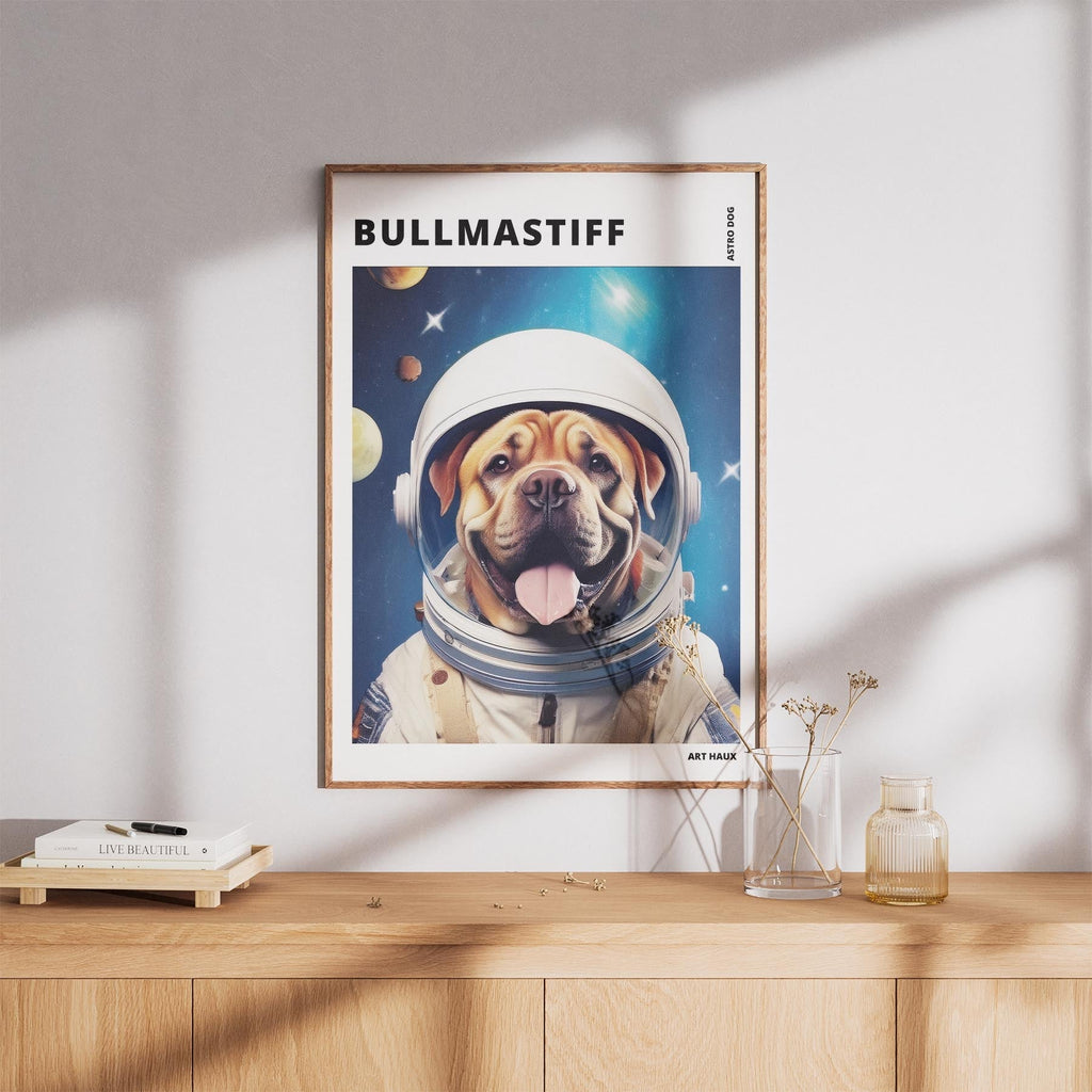 Bullmastiff Astronaut Dog Series with Text Astro Dog image 8