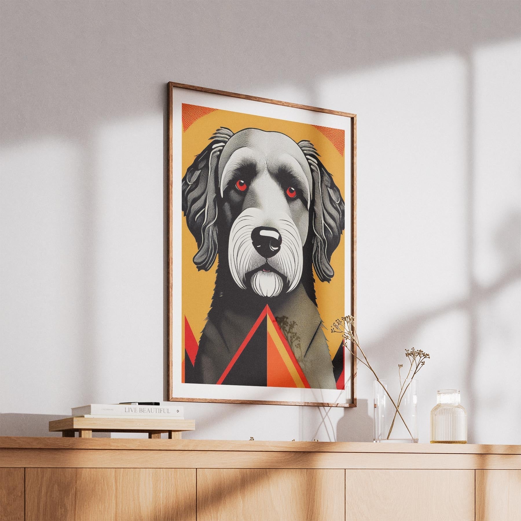 Spanish Water Dog Geometric Orange Series image 5