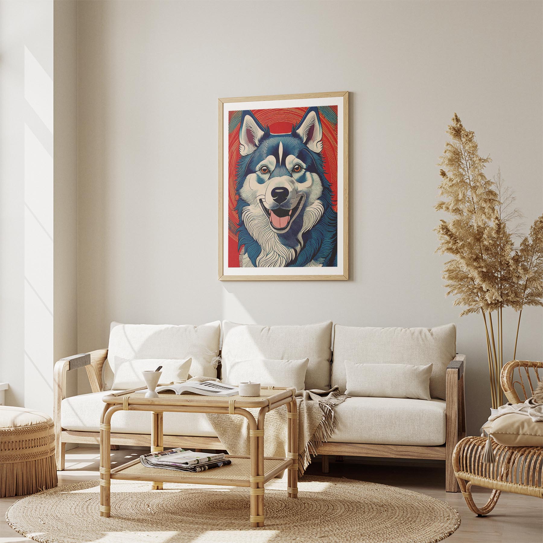 Siberian Husky Hokusai Japanese Inspired Dog Series 1 image 2