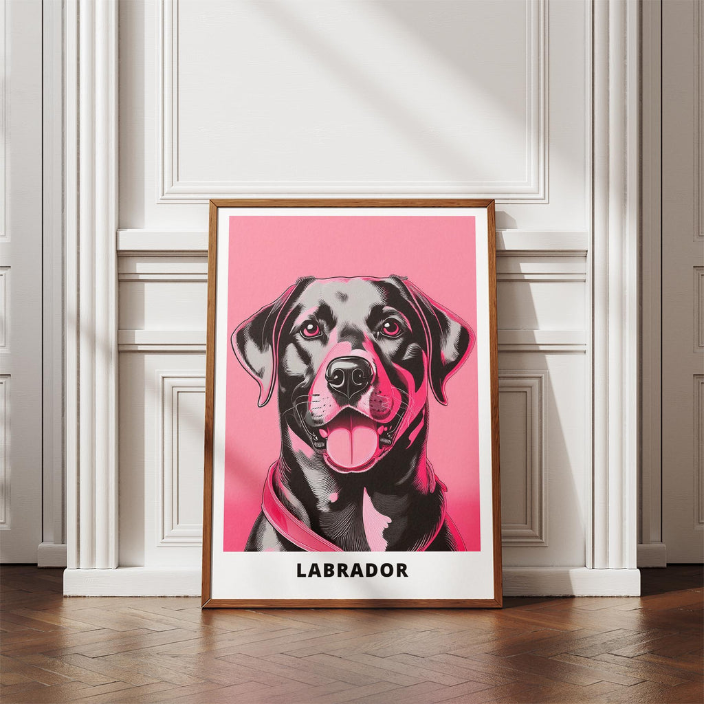 Labrador Retriever Pink and Black Dog Series 6 image 4