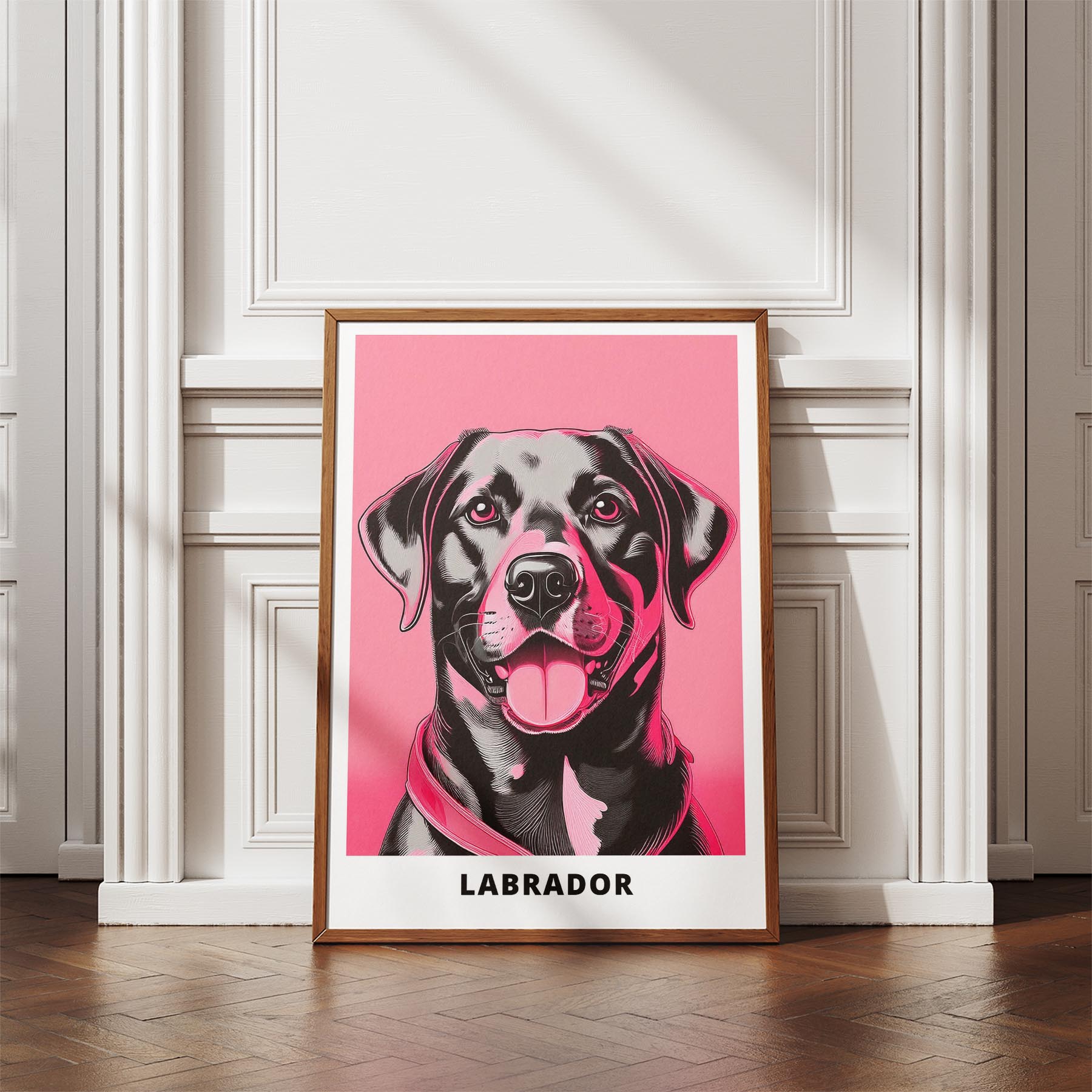 Labrador Retriever Pink and Black Dog Series 6 image 4