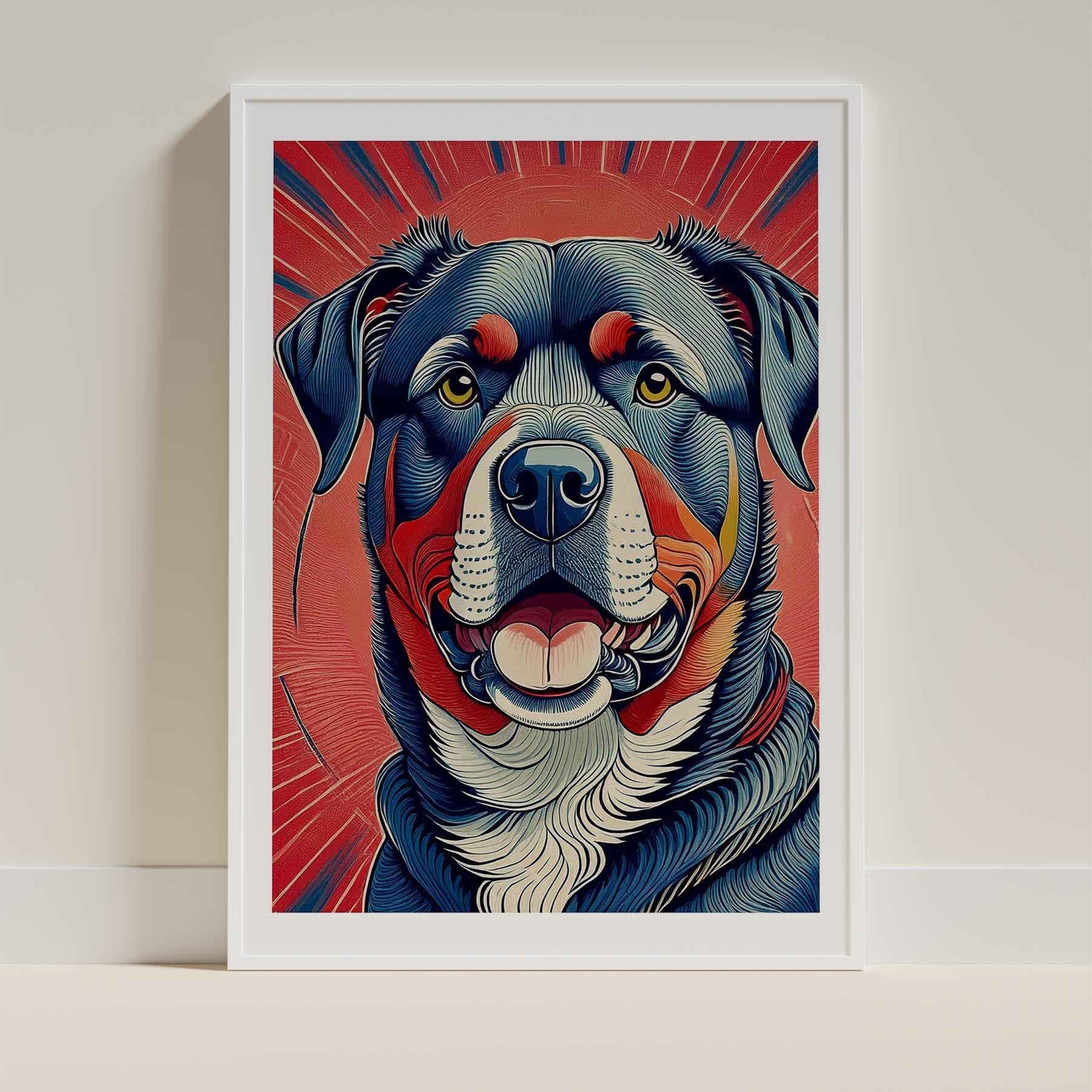 Rottweiler Hokusai Japanese Inspired Dog Series image 9