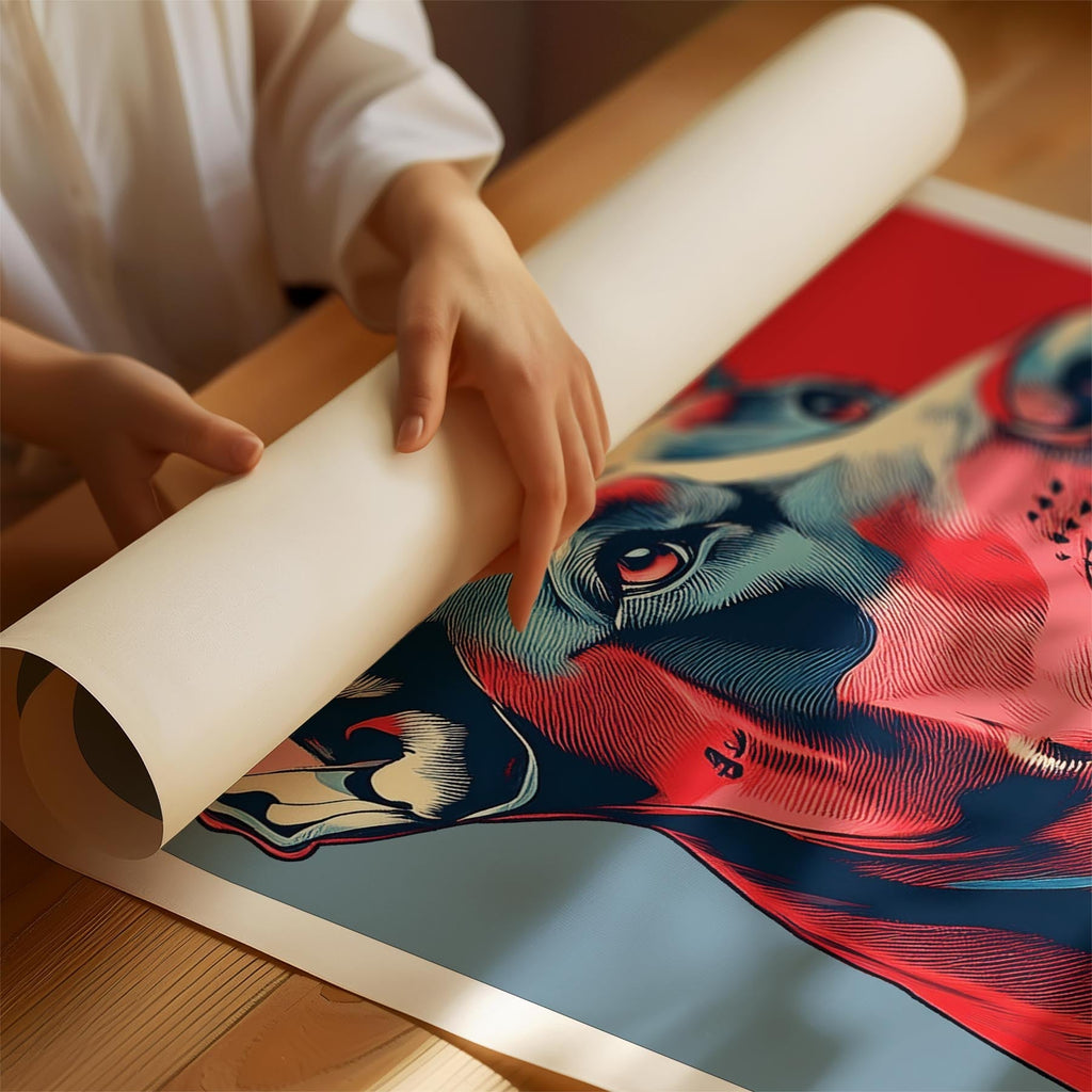 Doberman LOVE Series Inspired by the Obama Poster image 1