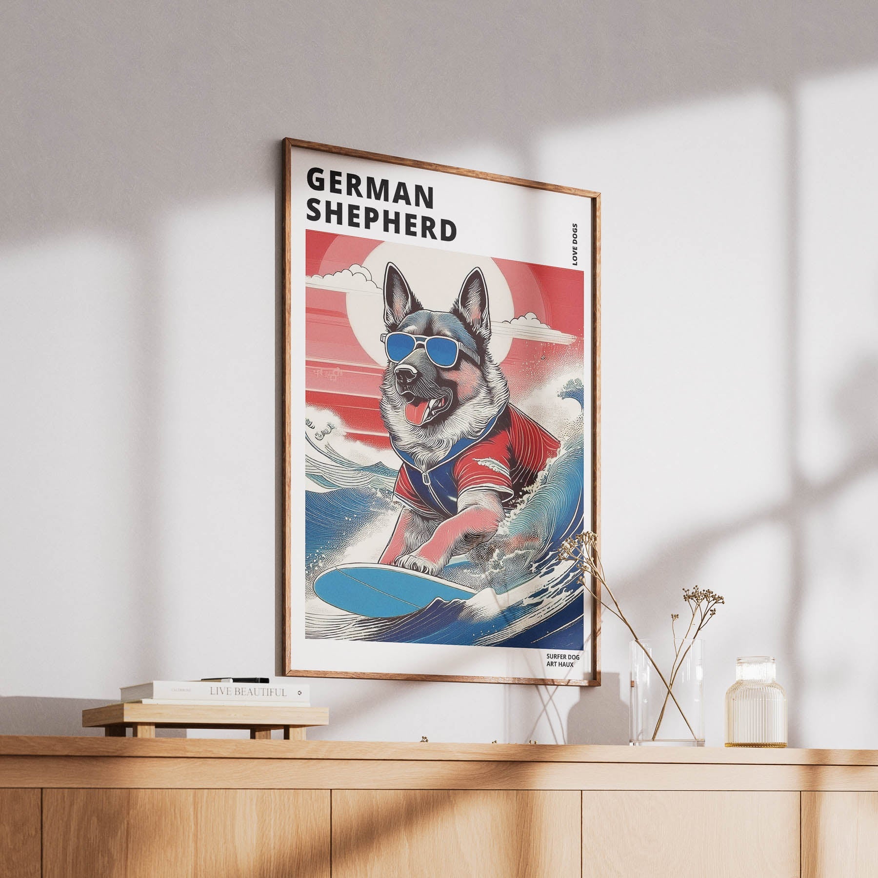 German Shepherd Hokosai Surfer Dogs 1 image 6