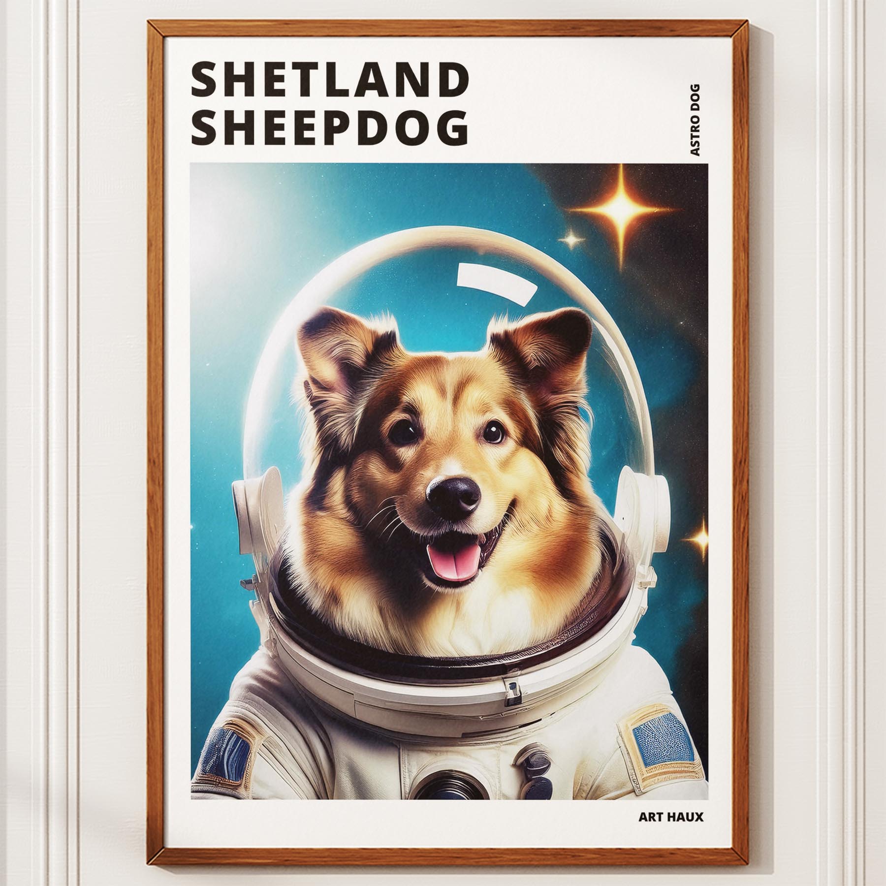 Shetland Sheepdog Astronaut Dog Series with Text Astro Dog image 10