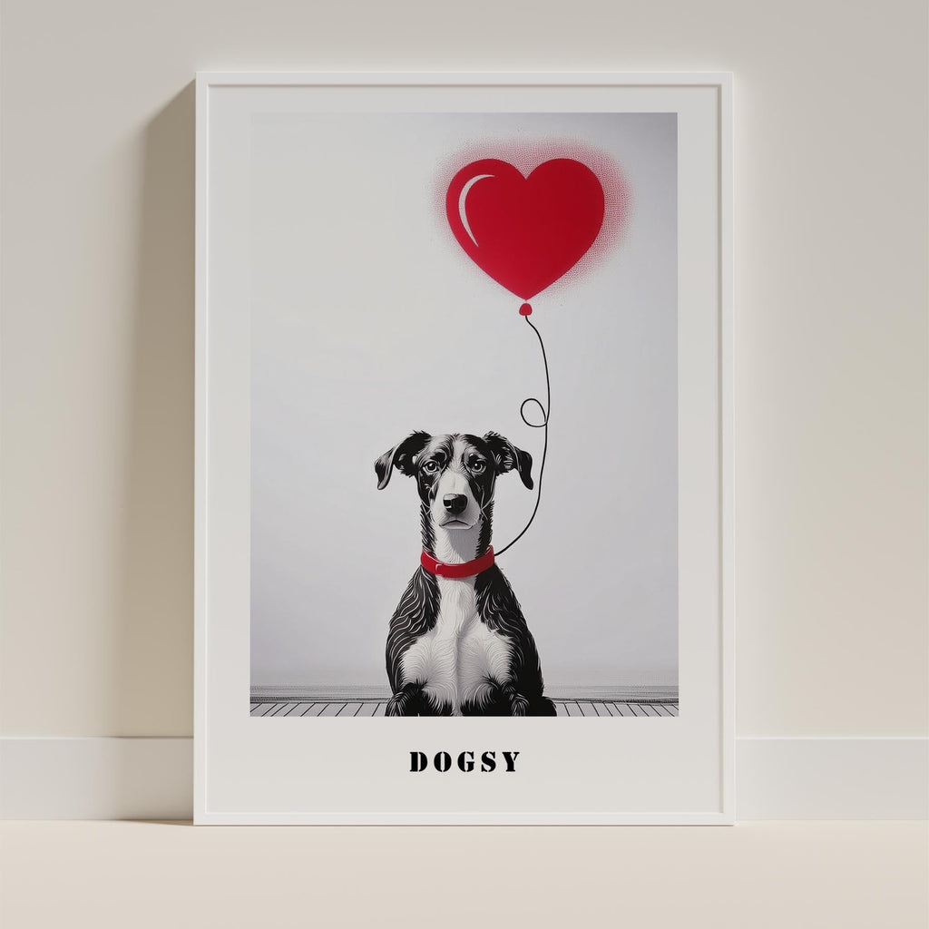 Whippet DOGSY Series inspired by the Art of Banksy with text Dogsy image 10